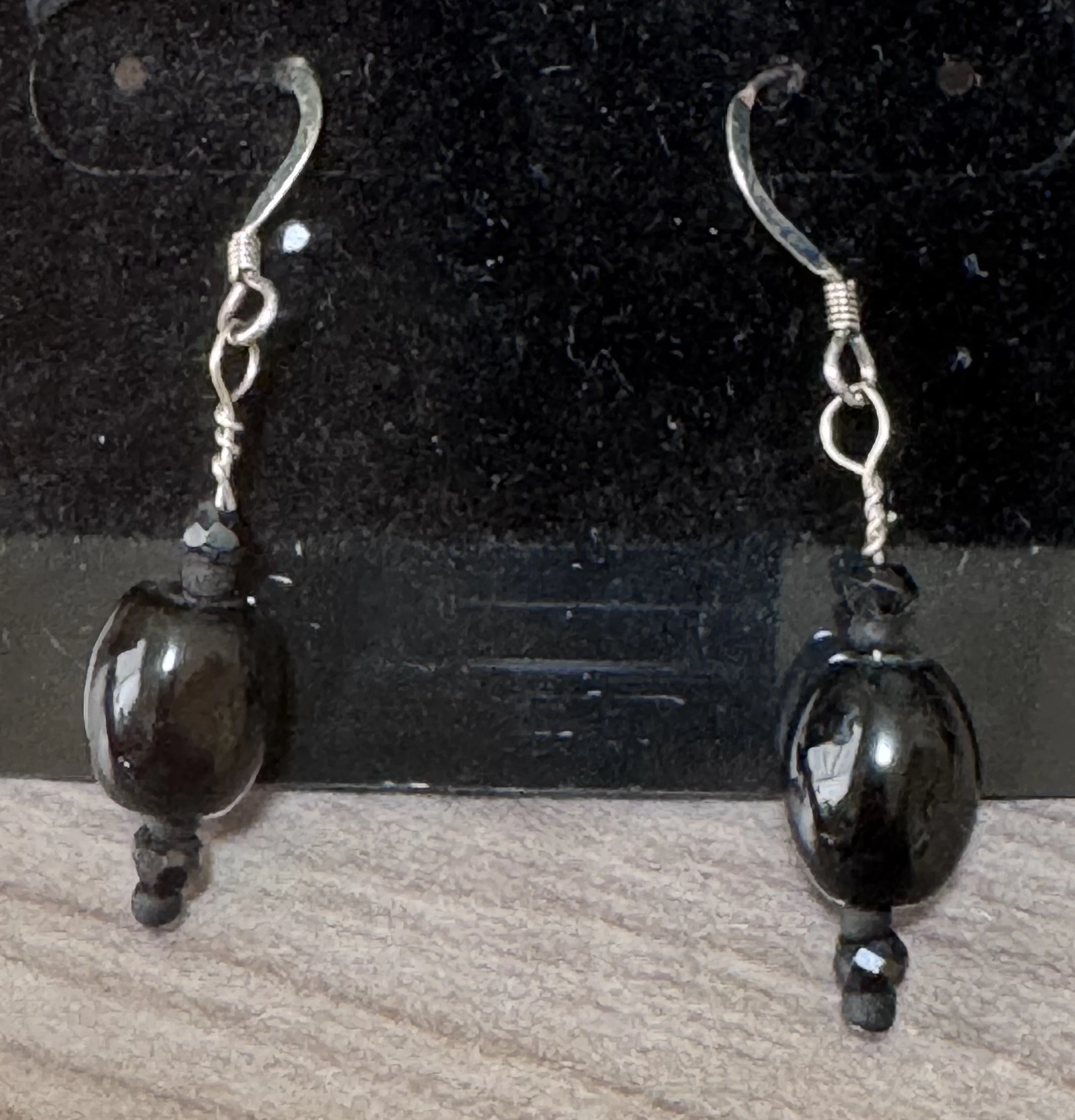 Jet and Spinel earrings.jpeg