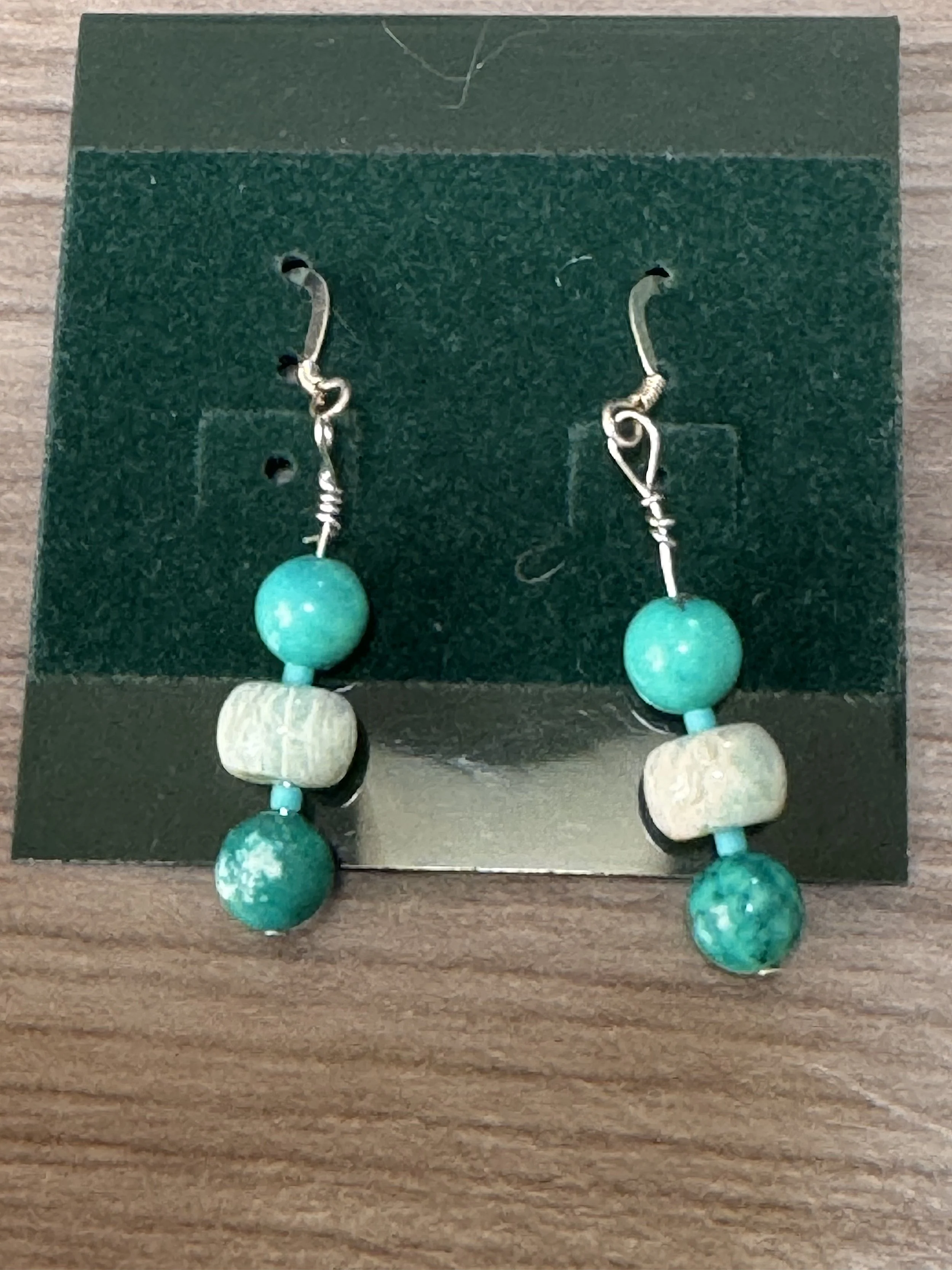 Amazonite and Turquoise earrings .jpeg
