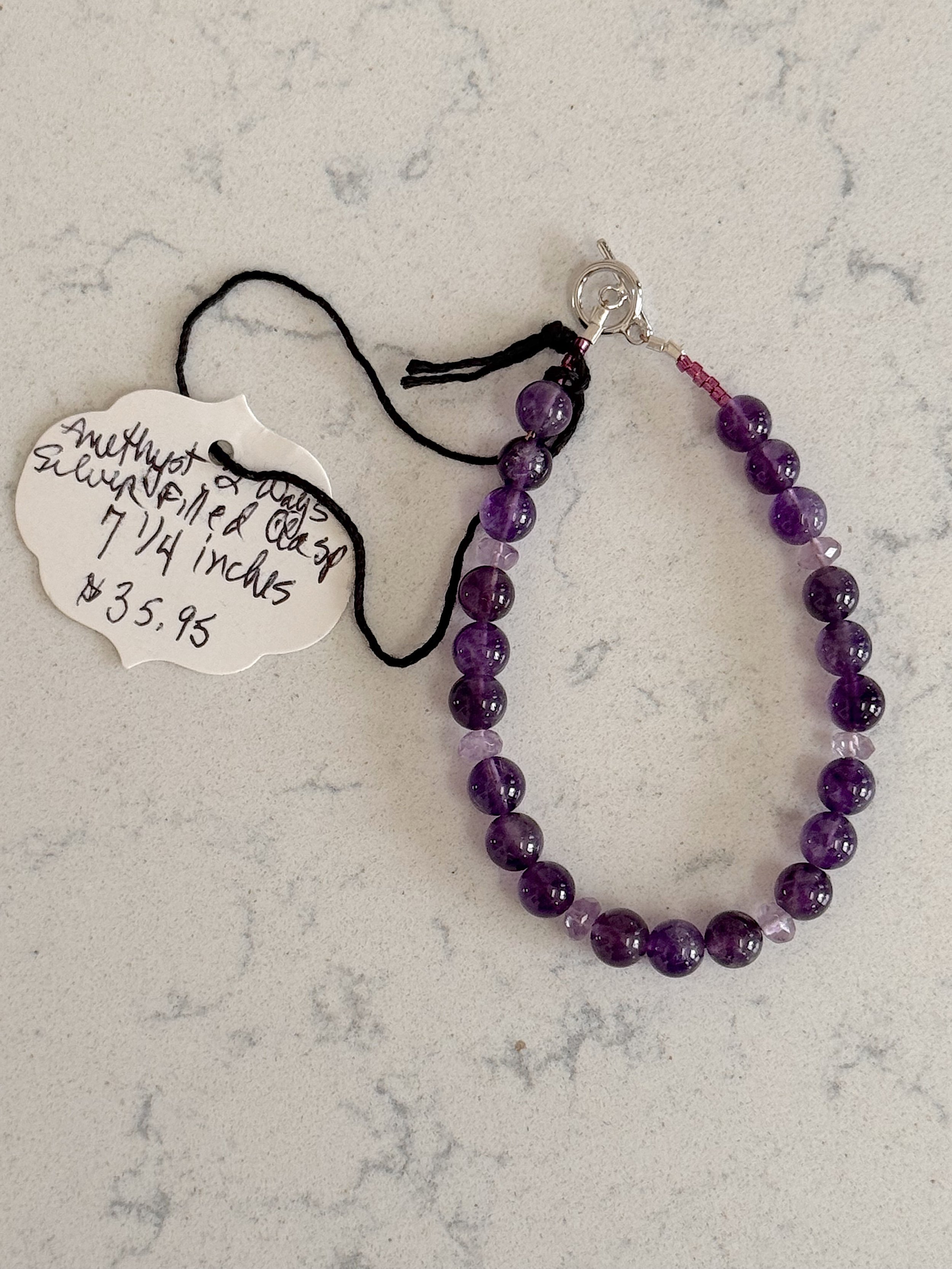 Amethyst Bracelet with silver flled toggle and price.jpeg
