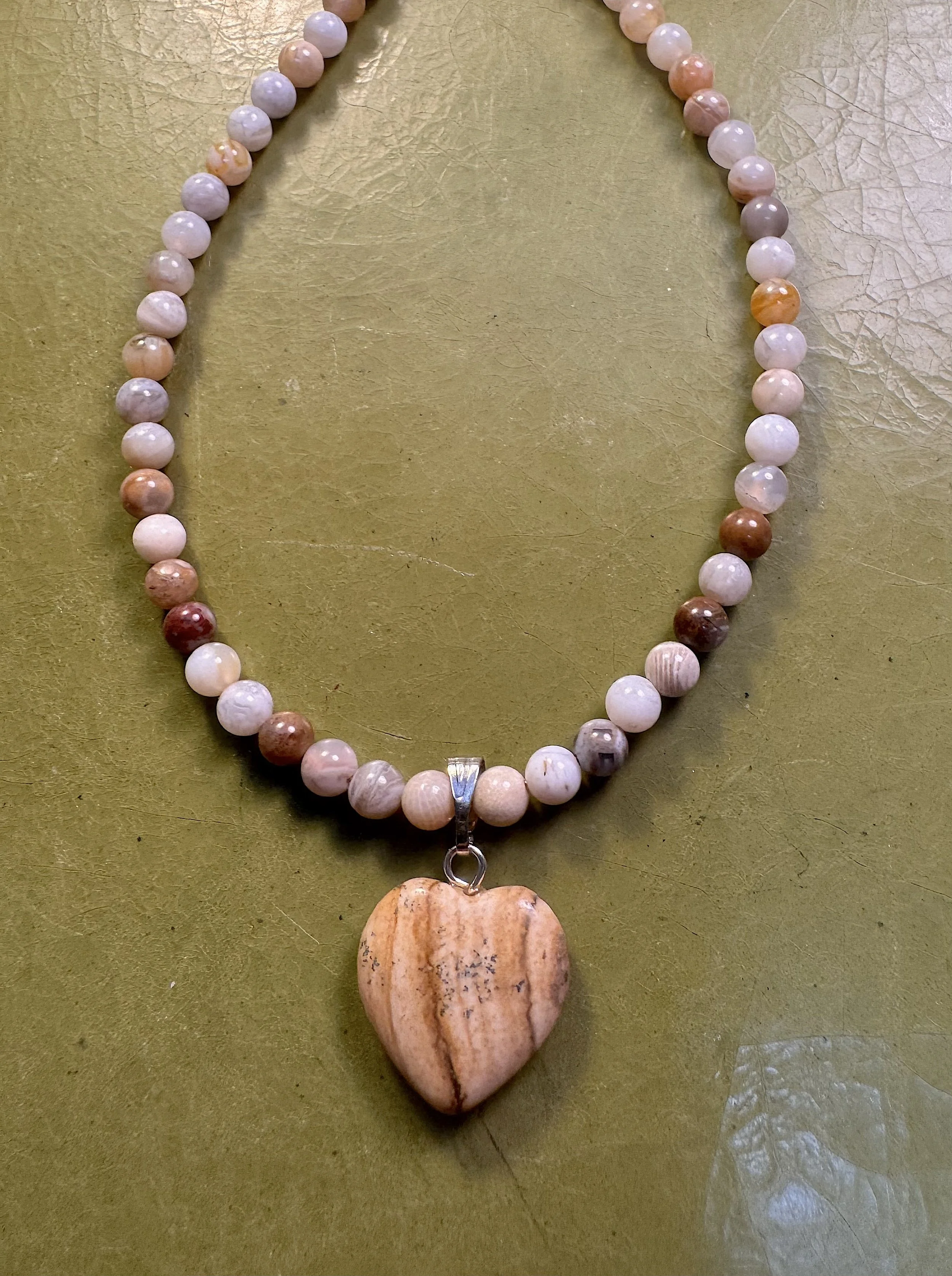 Bamboo Agate and Picture Jasper heart .jpeg