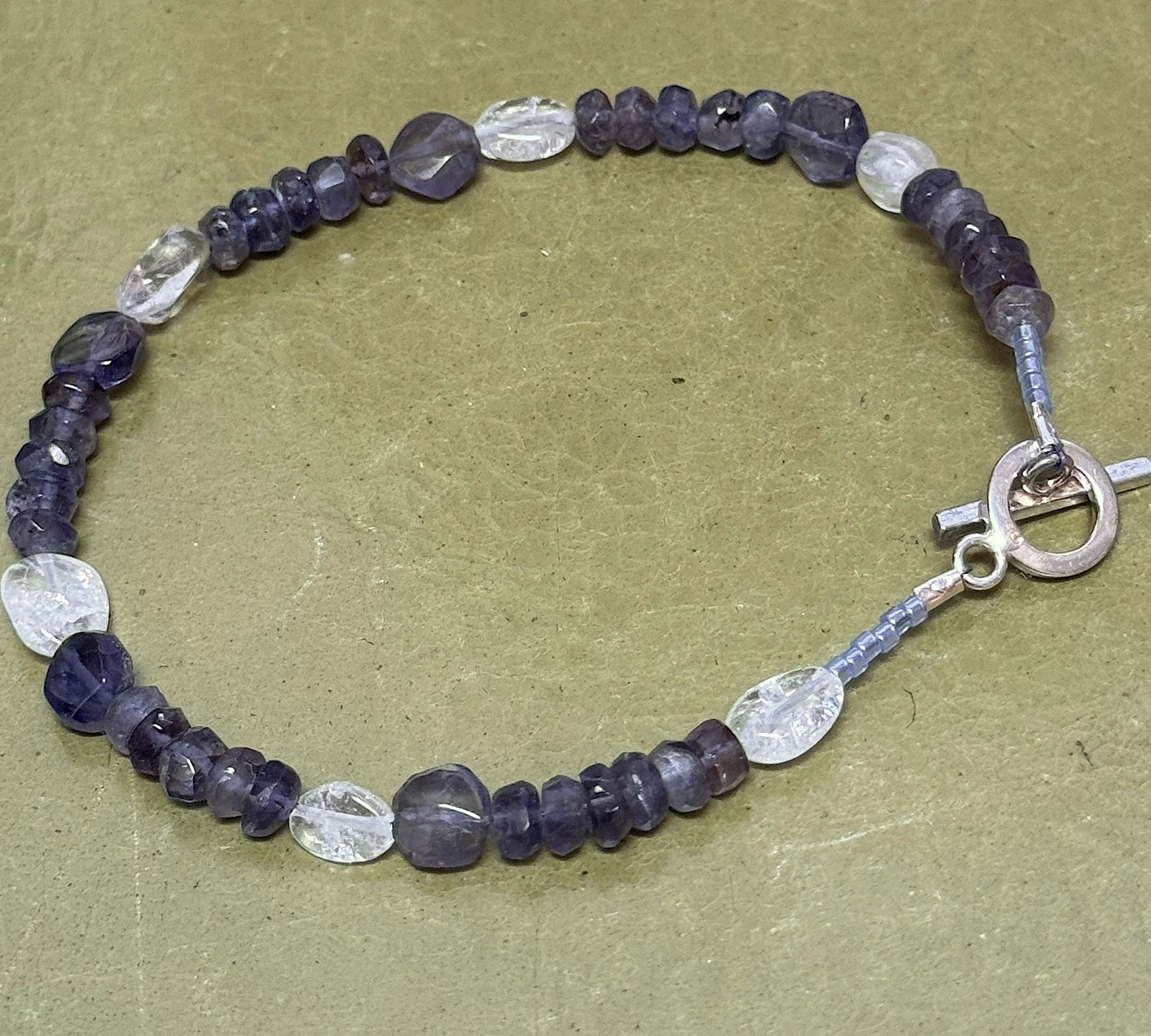 Iolite adn Quartz braclet .jpeg