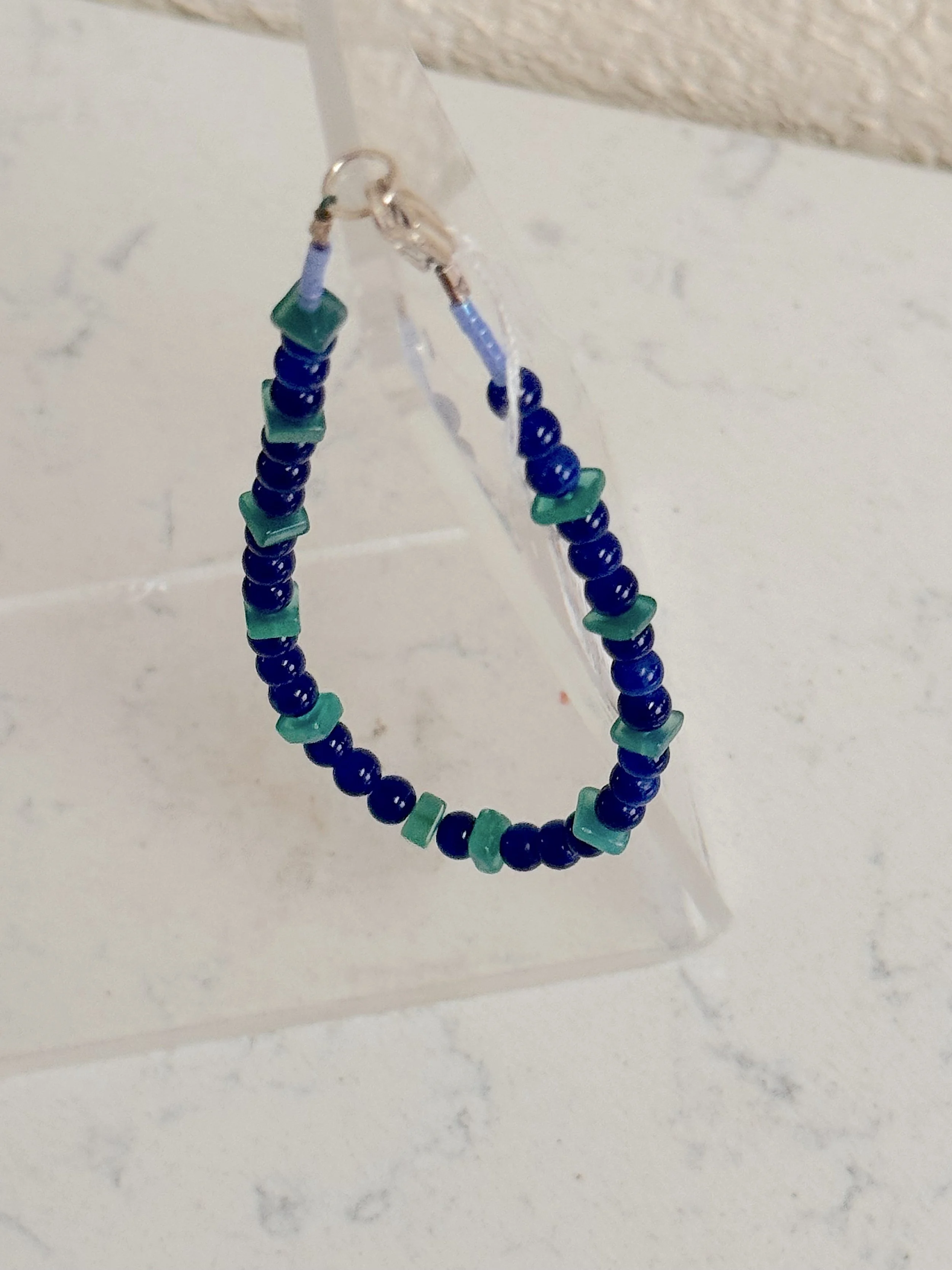 Blue Aventurine and green Onyx bracelet.jpeg