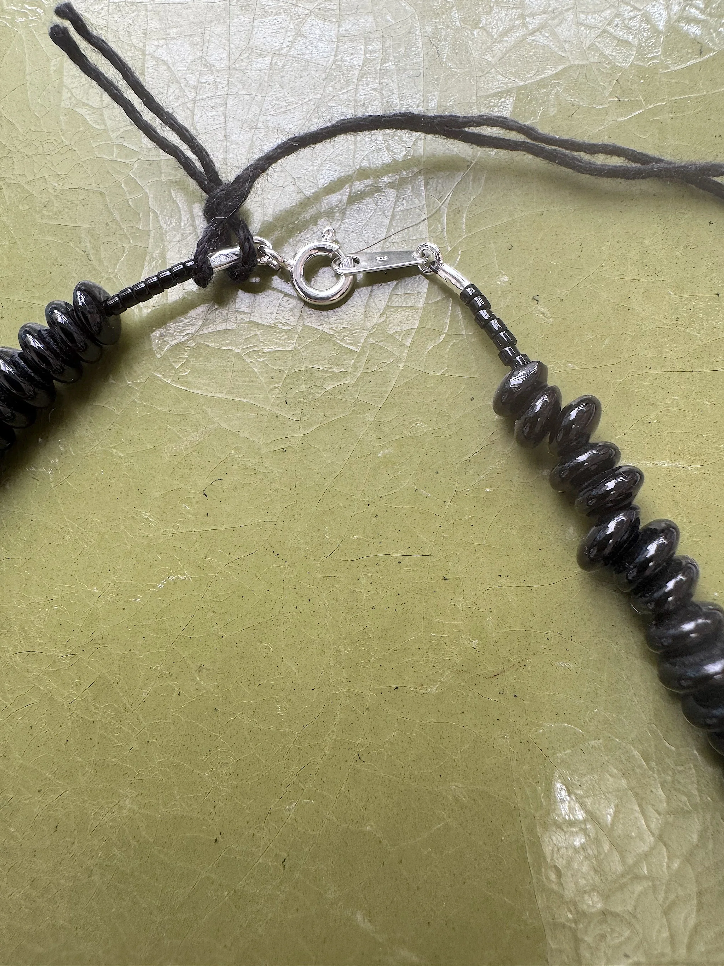 Black agate and Dalmation Jasper heart clasp.jpg