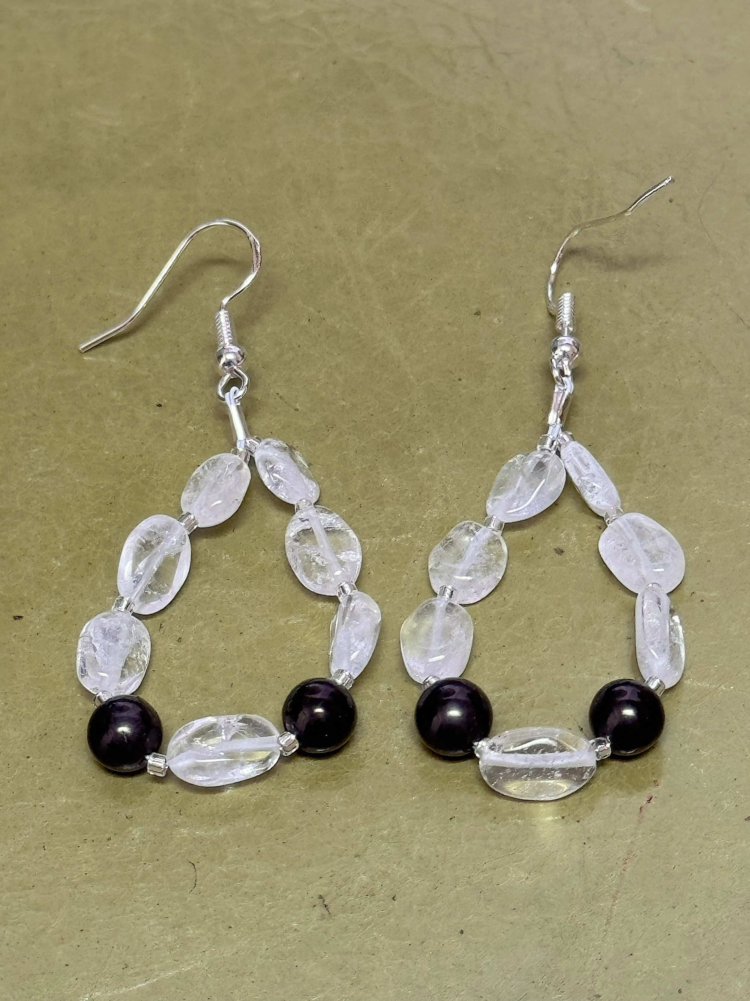 Mahogany Jasper and Quartz Medium hoops.jpeg