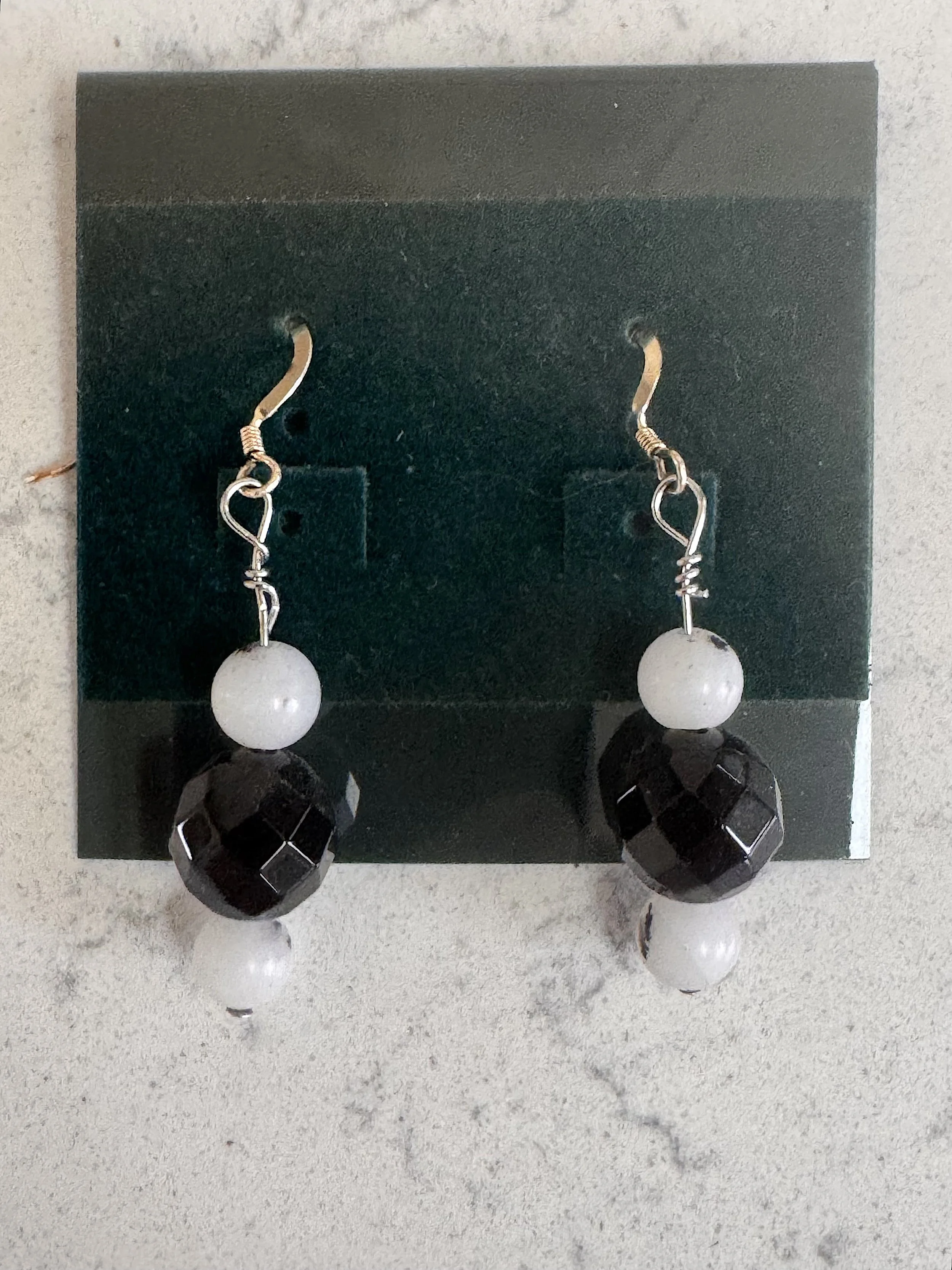 Onyx and Tourmalinated Quartz earrings .jpeg