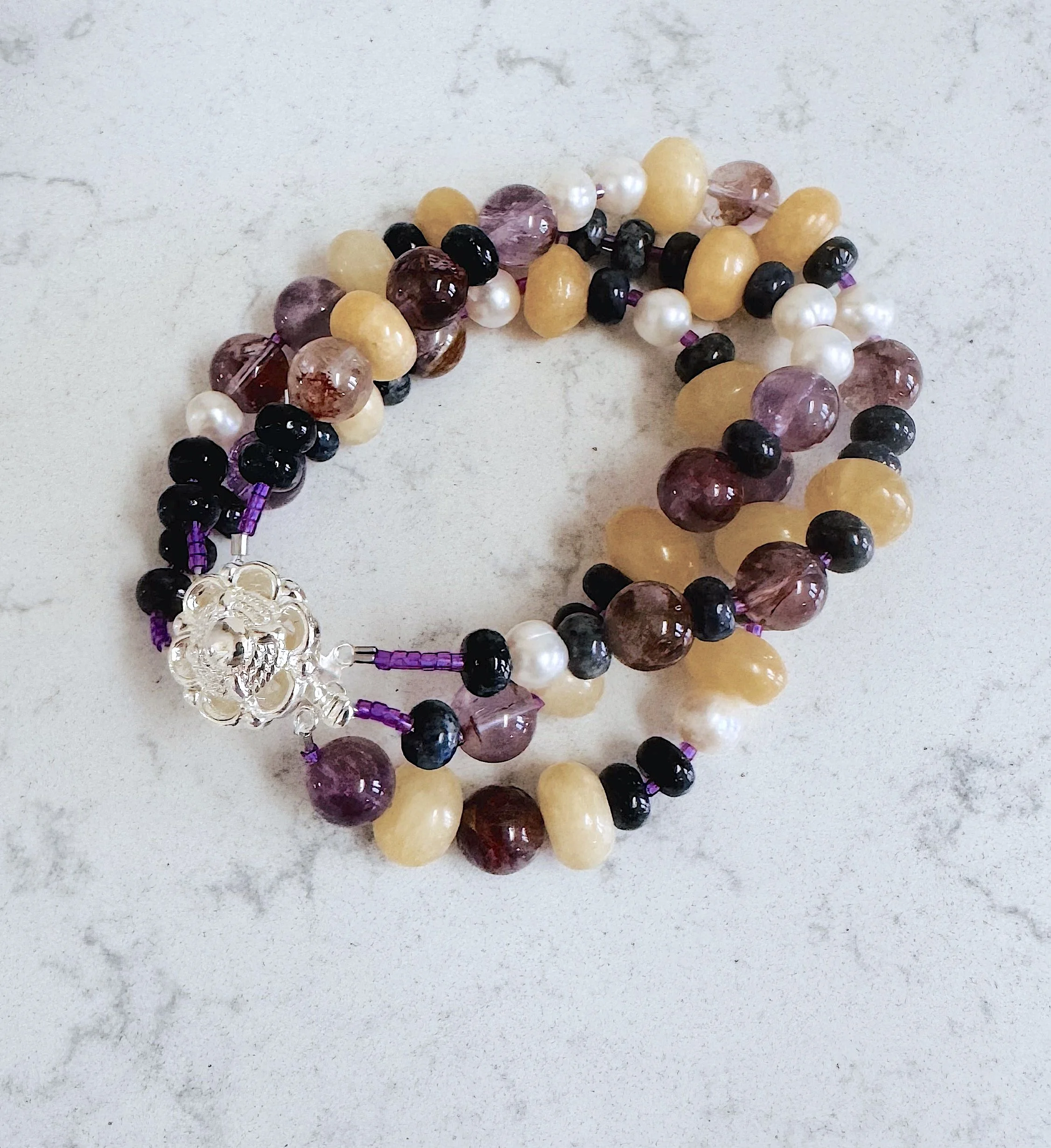 Glass Gem Corn bracelet .jpeg