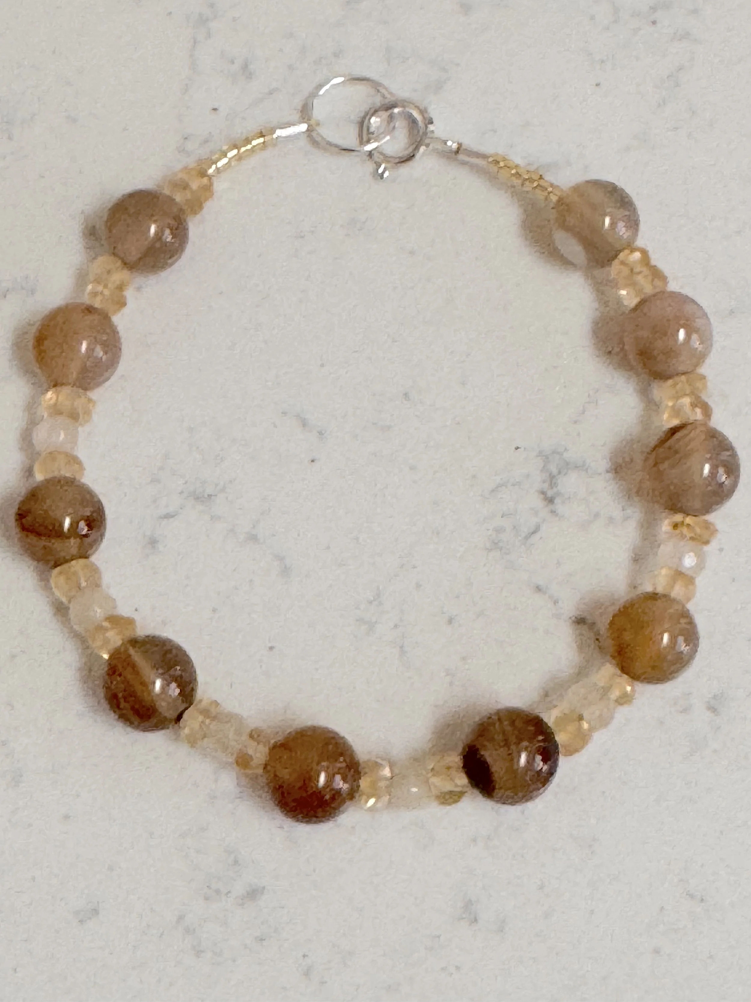 Banded Agate and Citrine bracelet.jpeg