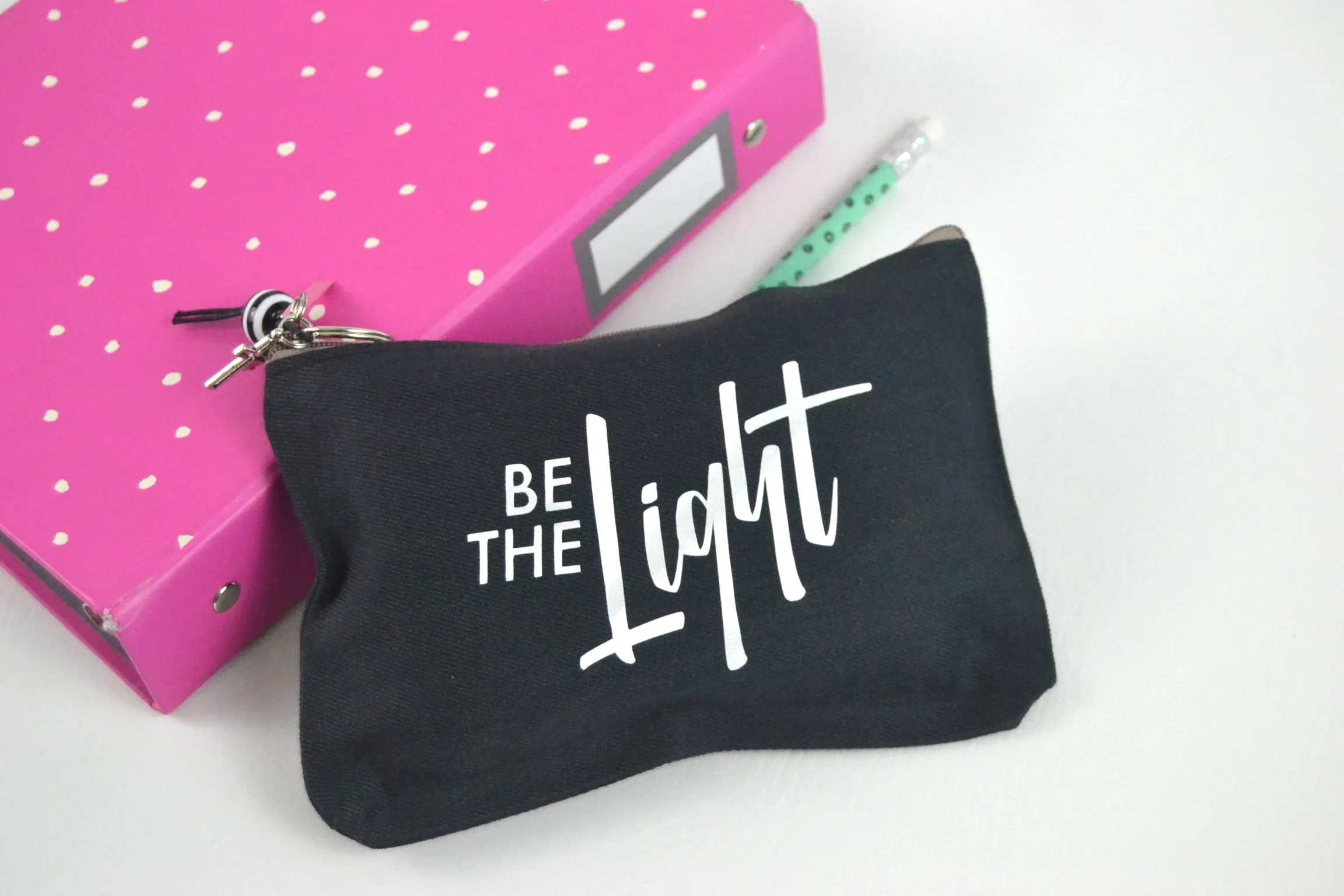 "Be the Light" Keychain Pouch