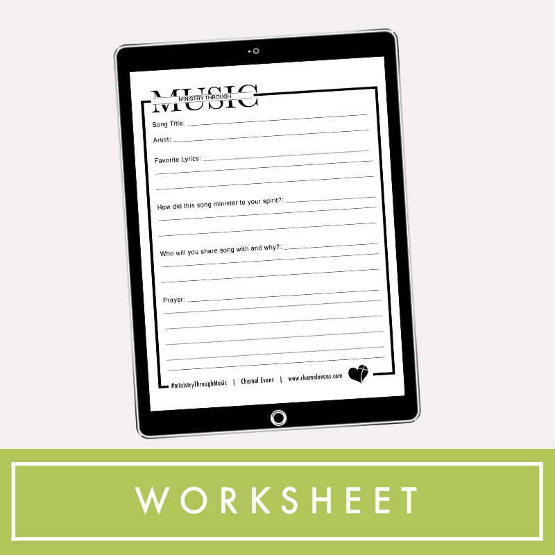 Ministry through Music Worksheet