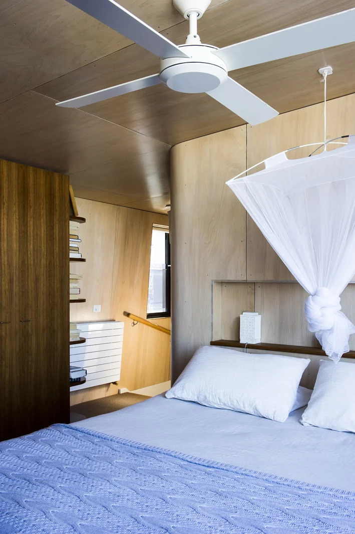 master retreat - mansard level, internally wrapped in plywood