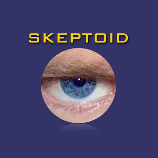 Skeptoid.com's logo, The Skeptical Eye .