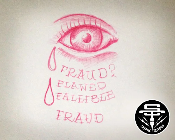"Skeptical Eye" tattoo concept.