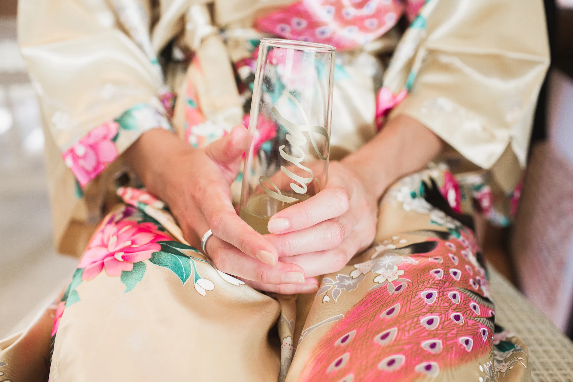 This thoughtful bride even made one of these glasses for me. *happy tears*