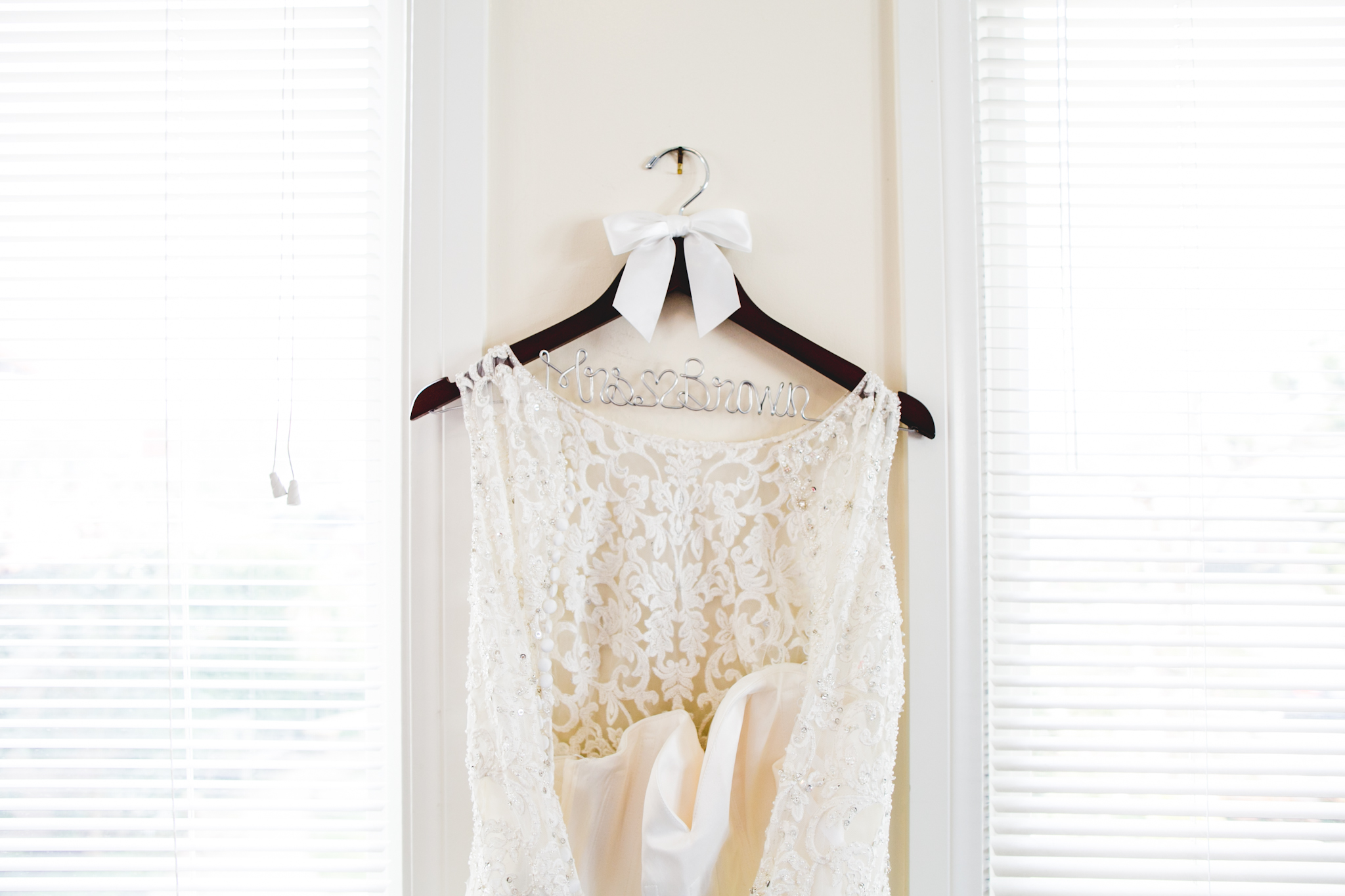 Mrs. Brown's wedding dress fitted her so perfectly--in style + in grace.