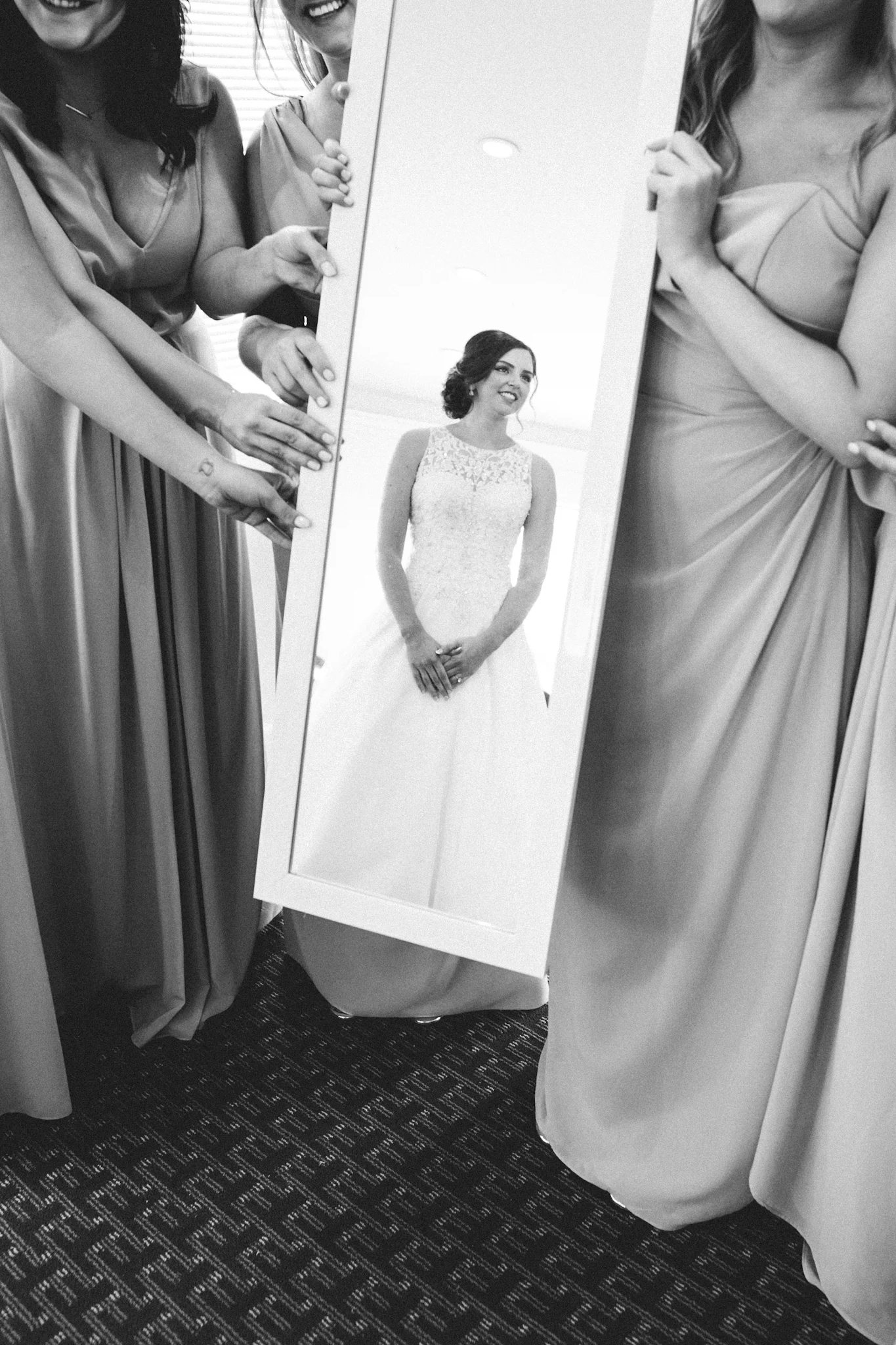Voila! She finally made it in her dress and as expected--STUNNING. JAW-DROPPING. GORGEOUS.