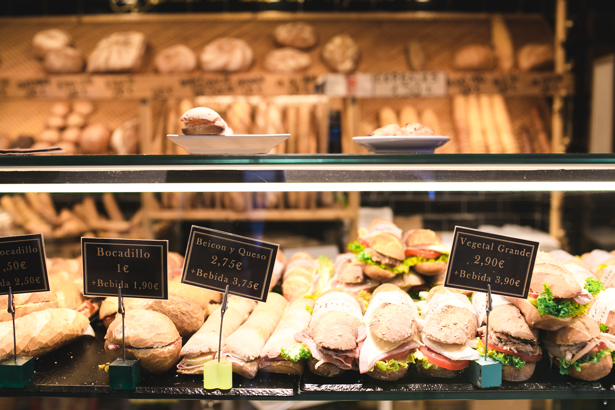 Small baguette + coffee shop around the corner of our street.
