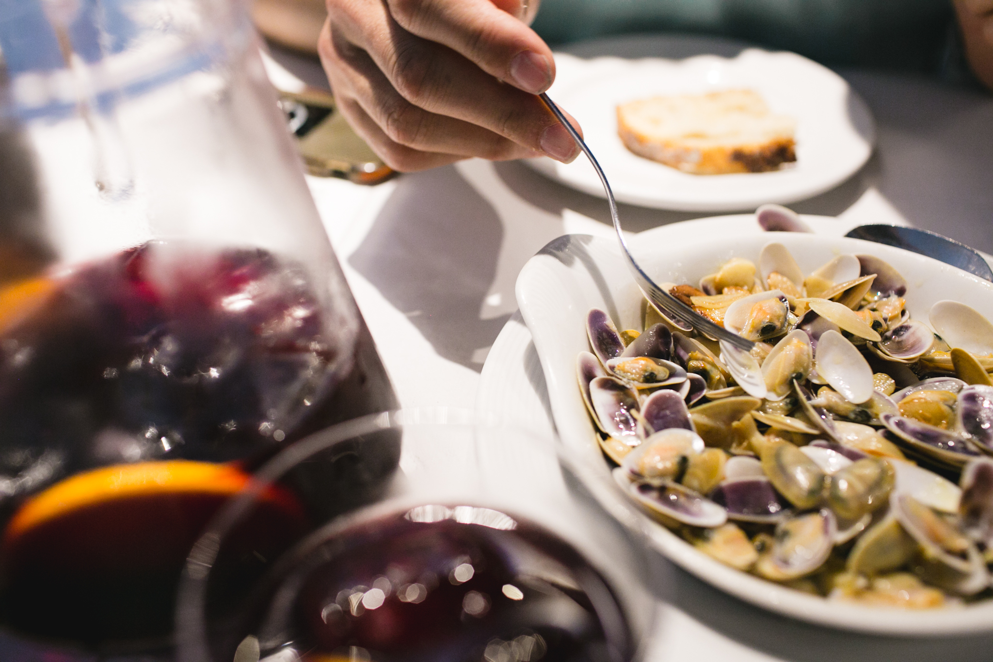 Sean has a gift in finding the best restaurants. You guys...the best clams I've EVER had in my life. Sangria was pretty bomb too.