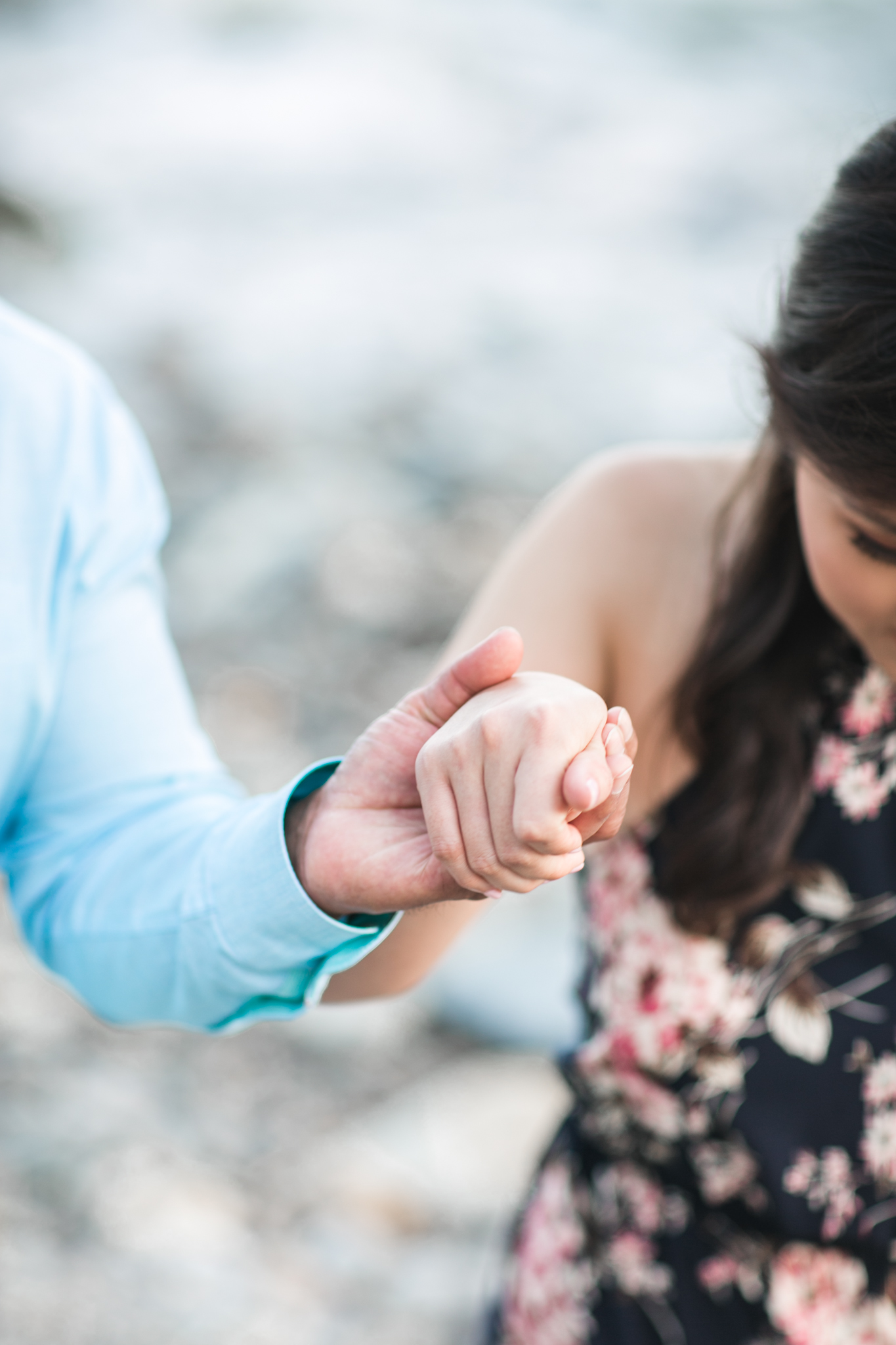 There Jimmy is being the perfect gentleman again. Jimmy was helping her off the rocks and I was able to steal this sweet capture of their hands.