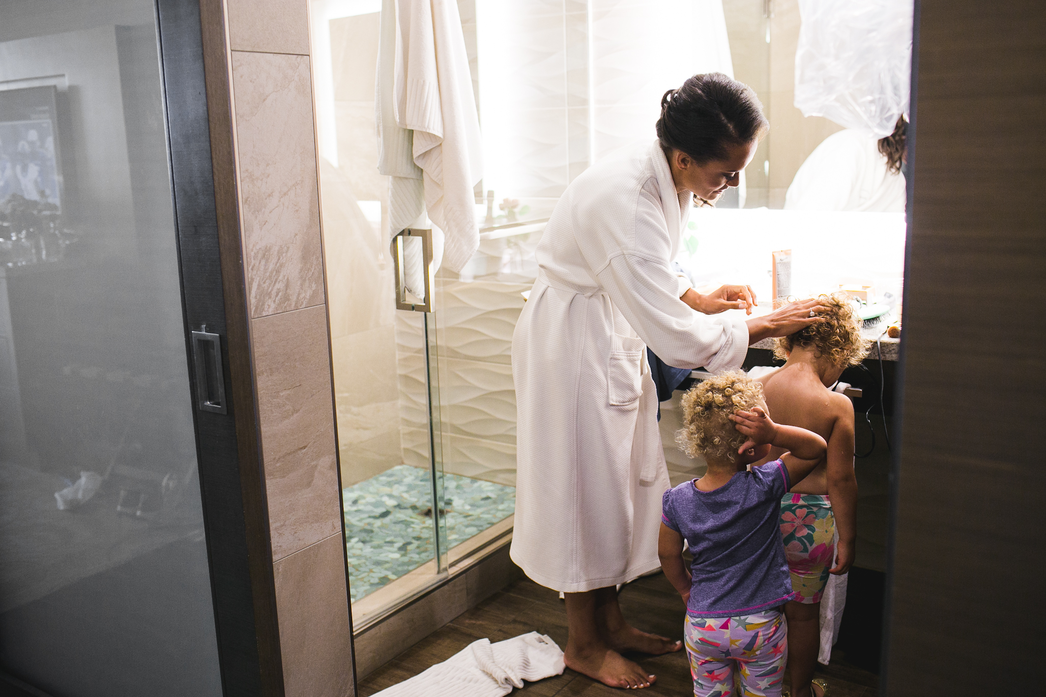 Jessica shared a very special bond with her nieces and helped them get ready for her big day.