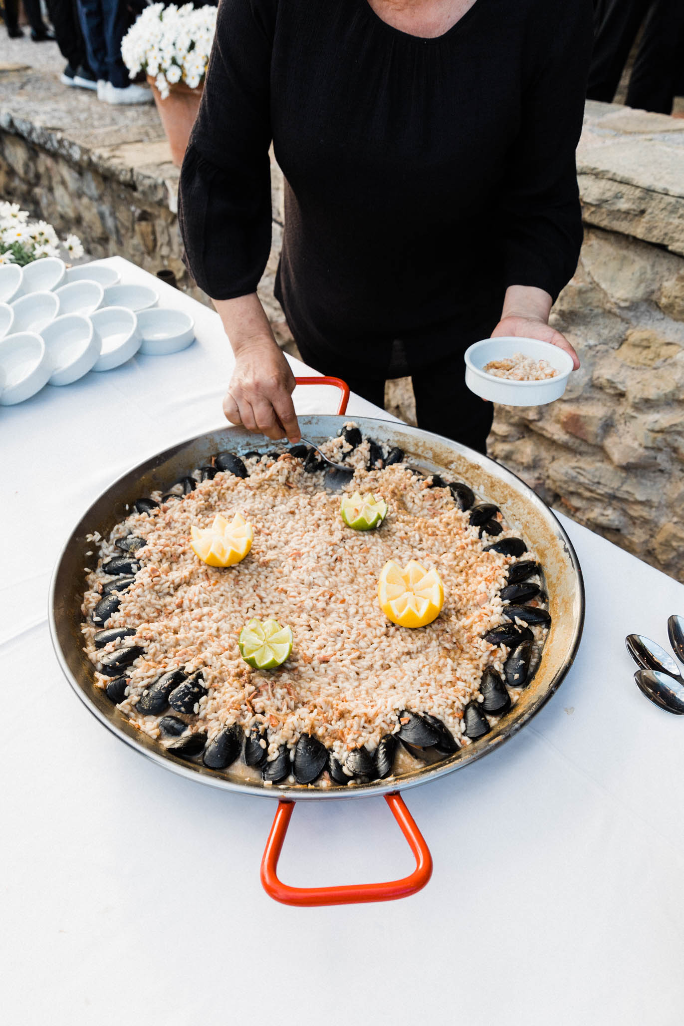 Of course there was Paella. It isn’t a Catalonian wedding with out a good ol’ dish of seafood Paella!
