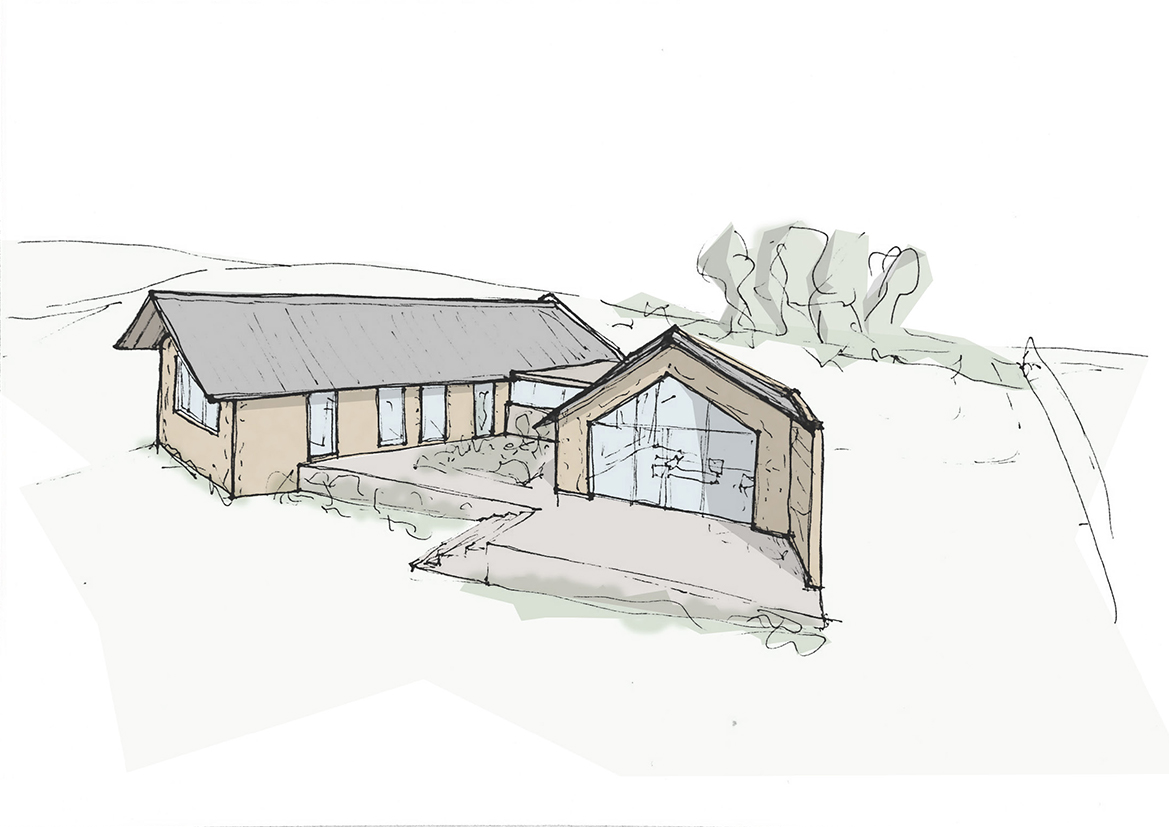 Stone house exterior conceptual sketch_Here Studio.jpg