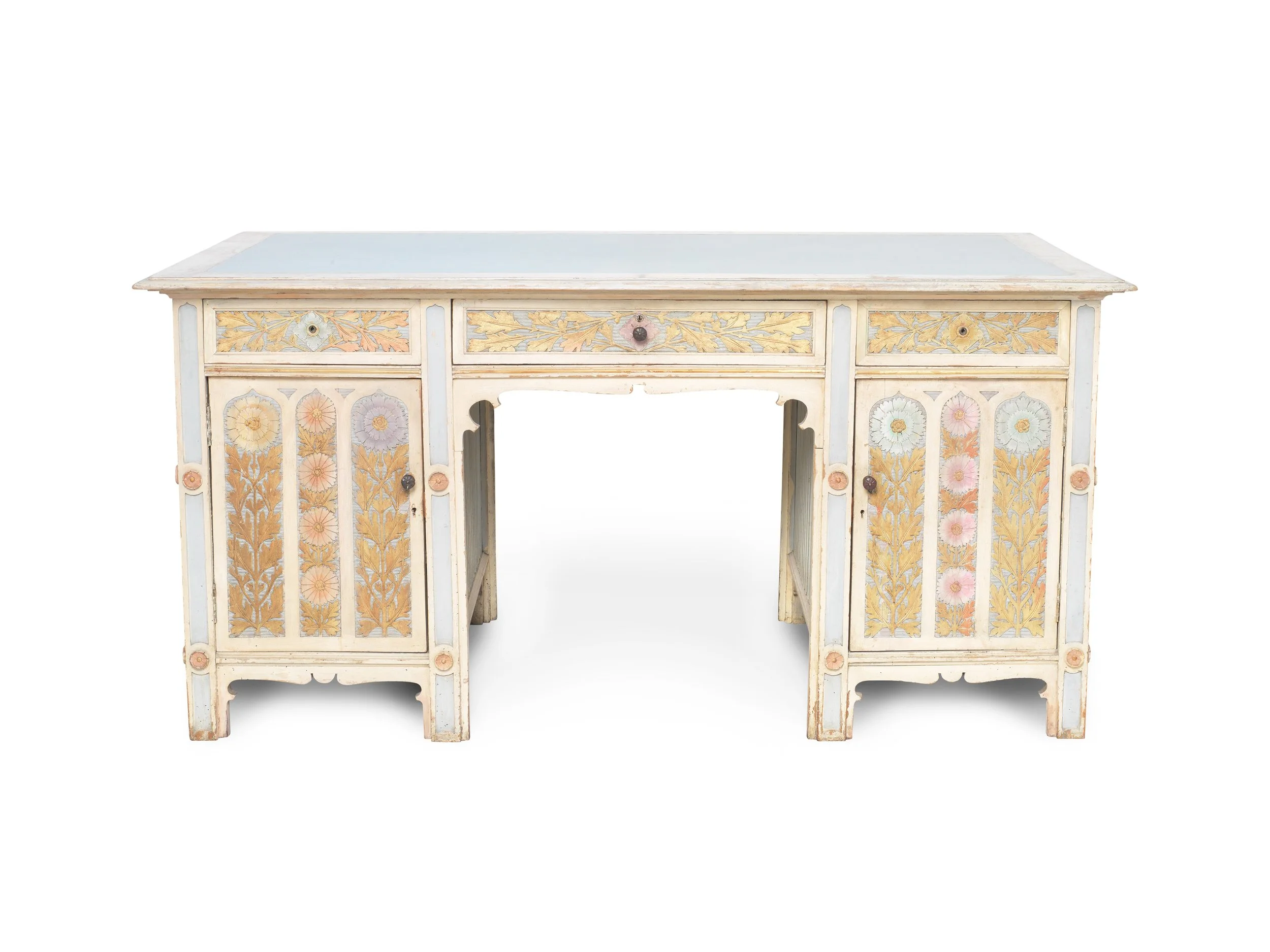 bohemian furniture bohemian desk antique Art Nouveau desk Arts & Crafts desk Rapp & Sohn Strasbourg  antiques Shoreditch Thomas Jeckyll furniture Thomas Jeckyll lantern