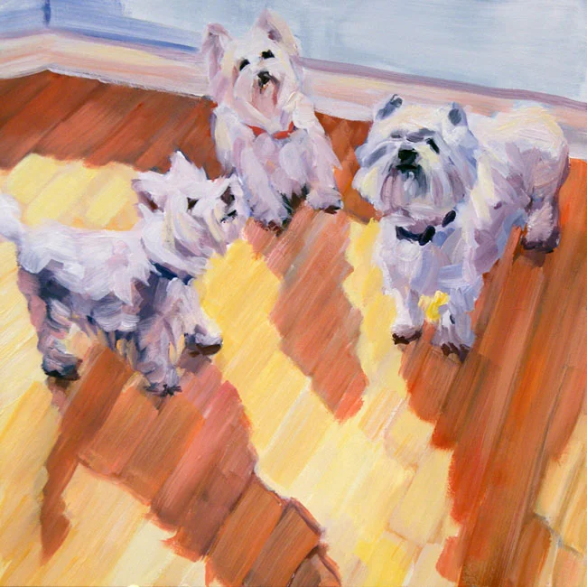  The Three Musketeers II, 8 x 8 inches, SOLD 