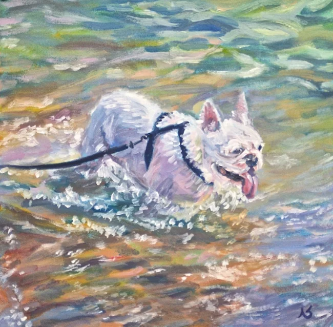  Lap Dog, 6 x 6 inches 