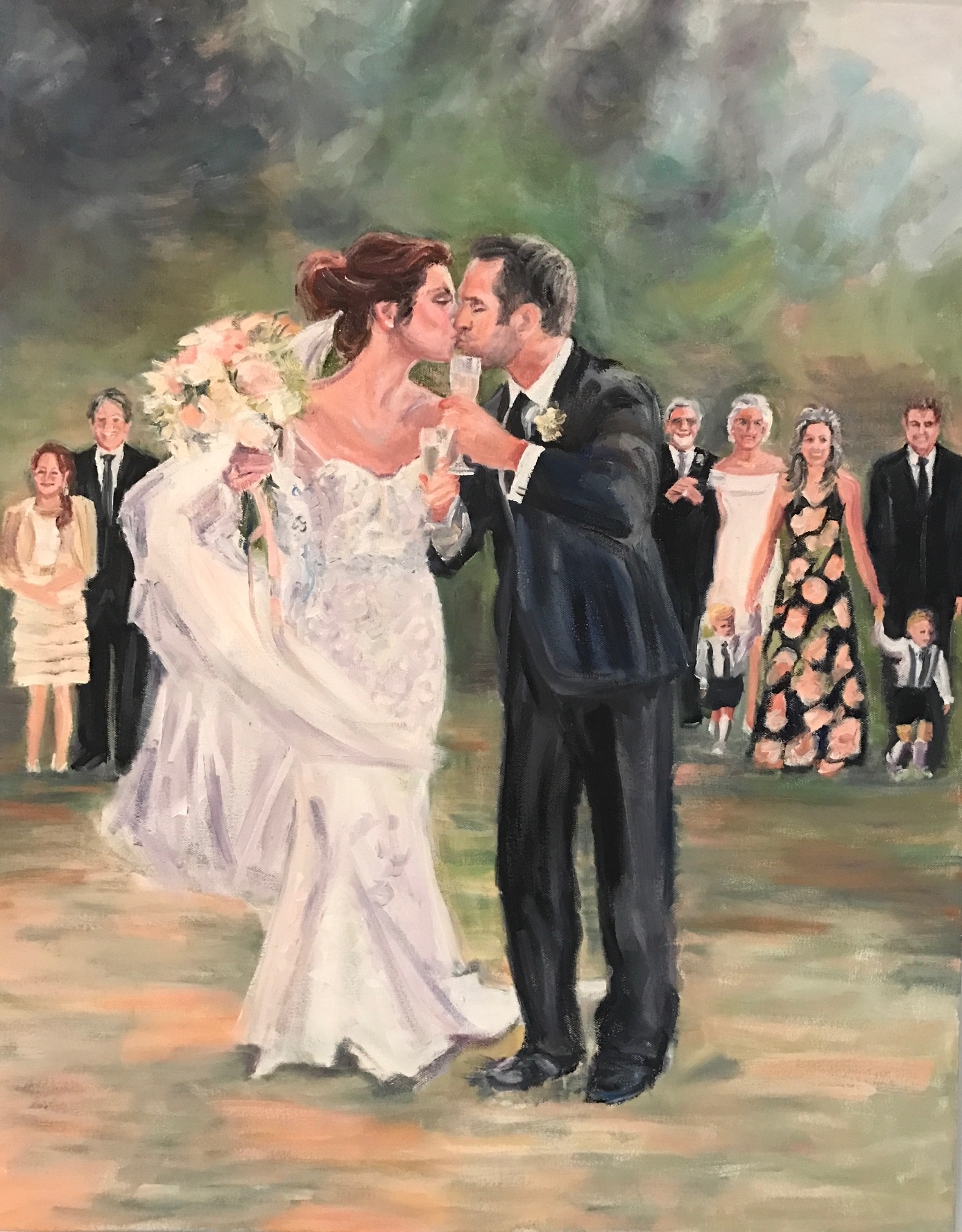 Live Event Painting of Lauren and Derek