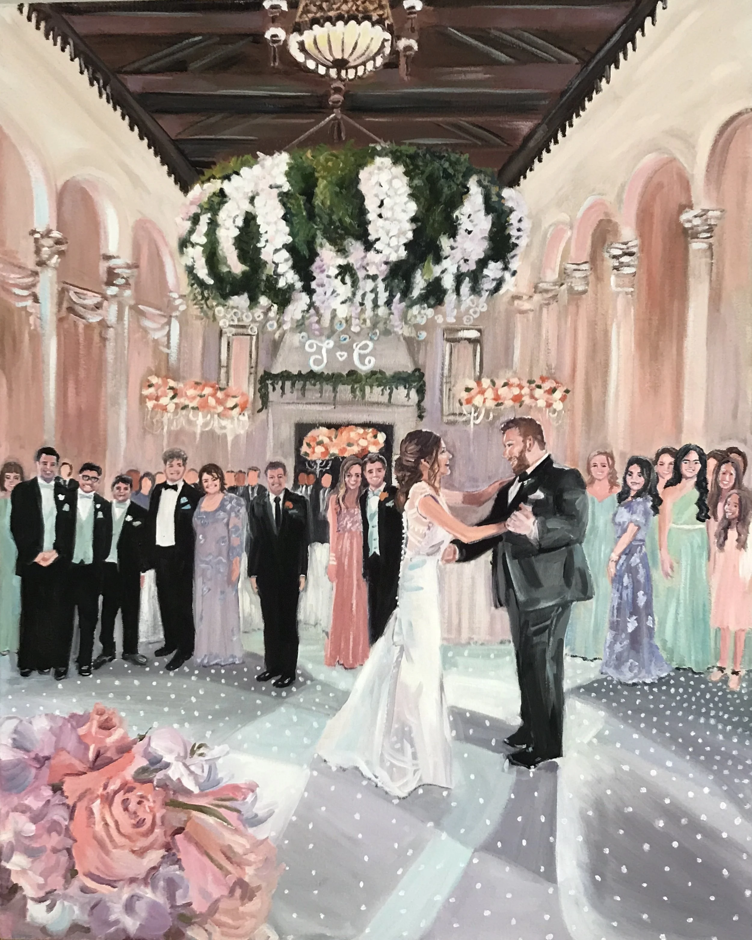 Wedding Portrait of Caitlin and Tanner by Nancy Spielman