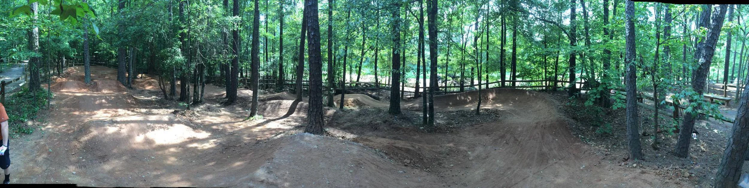 The newly rebuilt large pumptrack includes multiple line choices, larger rollers and jumps, and tons of fun for kids of all ages.
