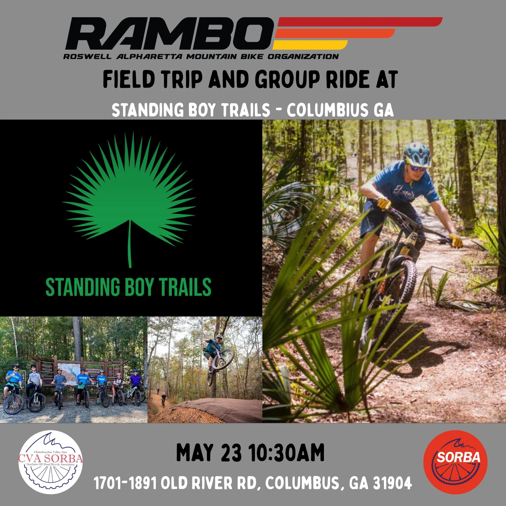 RAMBO Field Trip and Group Ride to Standing Boy Trails