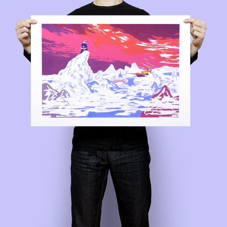 SÉRIGRAPHIE "BATEAU" -- SIMON ROUSSIN -- 70 € 