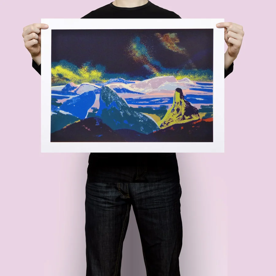 SÉRIGRAPHIE "BANQUISE" -- SIMON ROUSSIN -- 7 0 € 