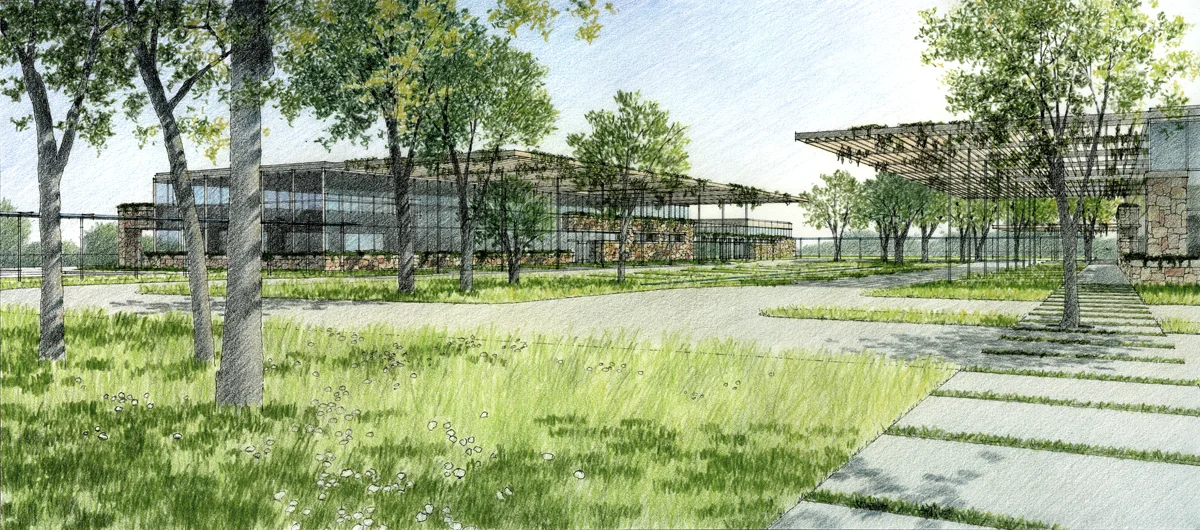  The Angel Field Wellness Center designed by Oglesby Greene, Inc. is one of the major developments within the master plan of Montgomery Farm in Allen, Texas. &nbsp;The development goal is to combine health care office suites with spa, fitness, and re