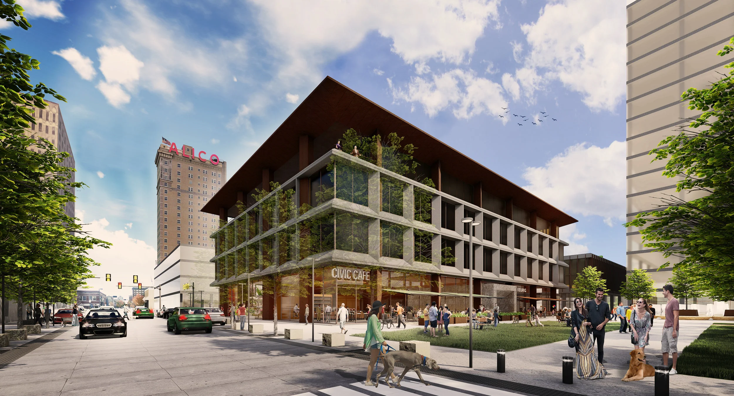  The vision of The Civic Center Collaborative is to create an active, prosperous, adaptable, and iconic center of civic activity in Downtown Waco. We will do this by bringing modern office space, urban parks, and neighborhood retail to Downtown Waco,