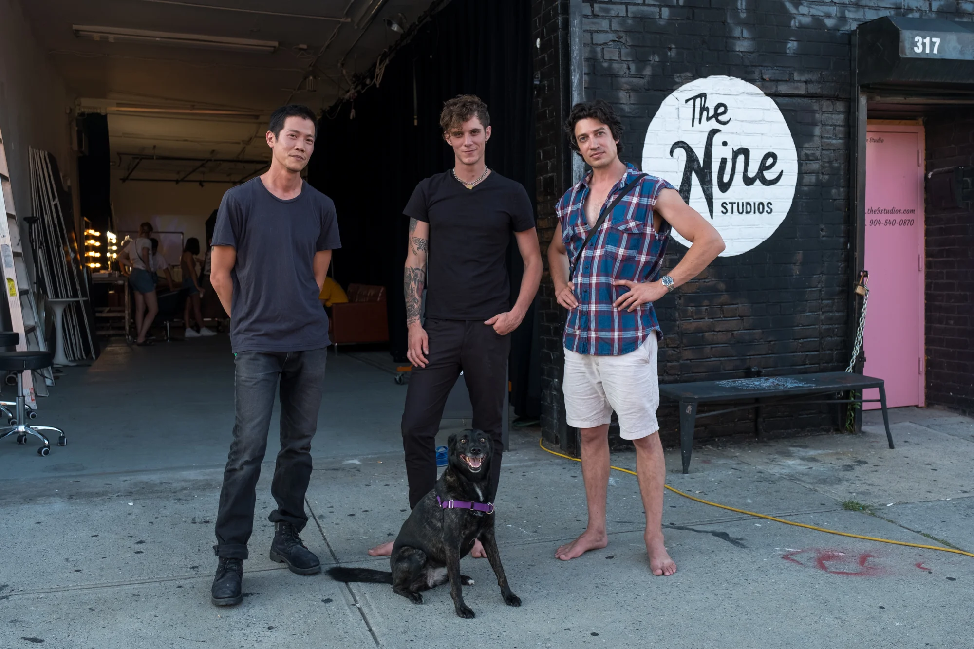 Justin + Leila with Charlie & Matt, owners of The Nine Studios .