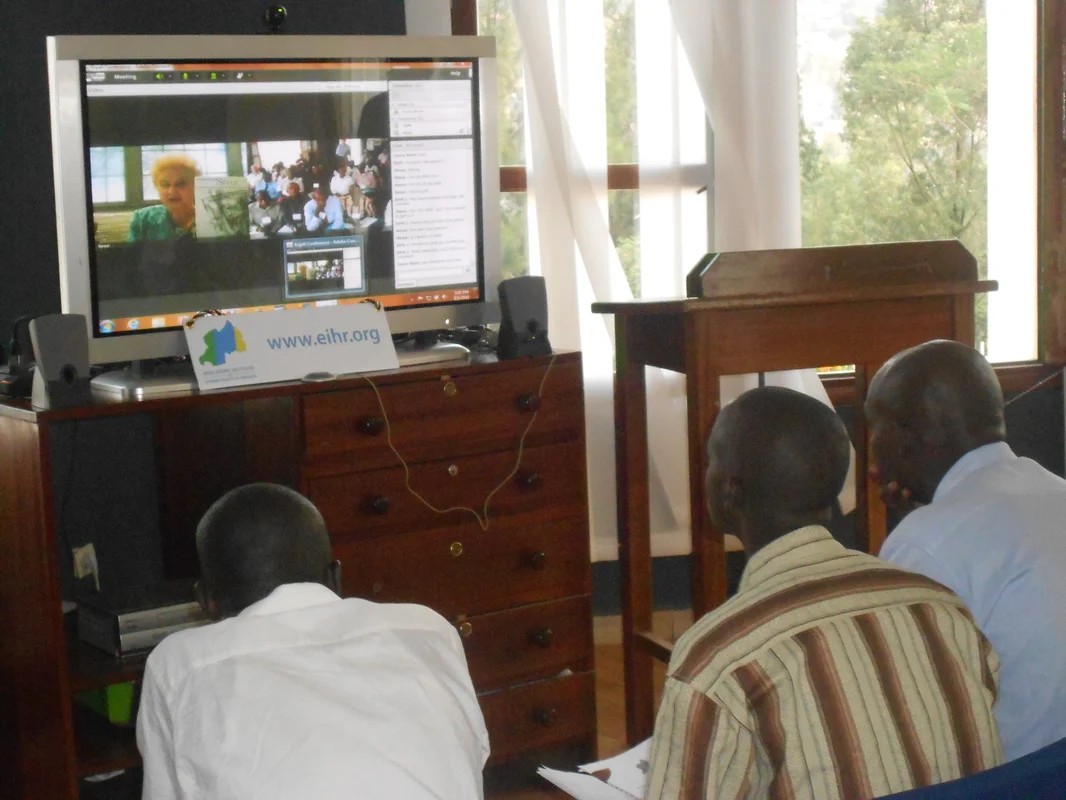 EIHR Kigali 2011-32-Perhaps the highlight of the three days was a live interactive teleconference featuring a presentation by Holocaust survivor Nesse Godin, beamed live from the USHMM.jpg