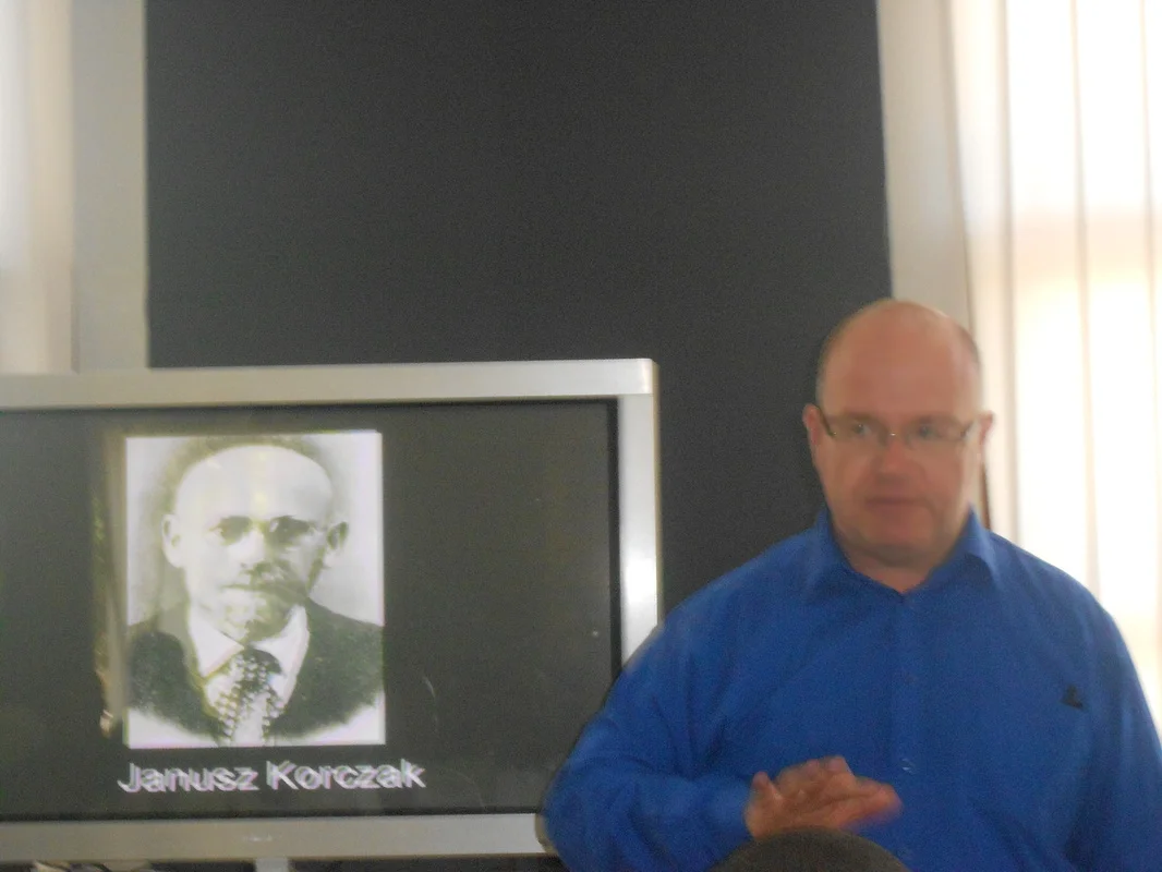 EIHR Kigali 2011-37-Jonathan Salt led a session on Janus Korczak--a heroic teacher and orphanage director in the Warsaw Ghetto.jpg