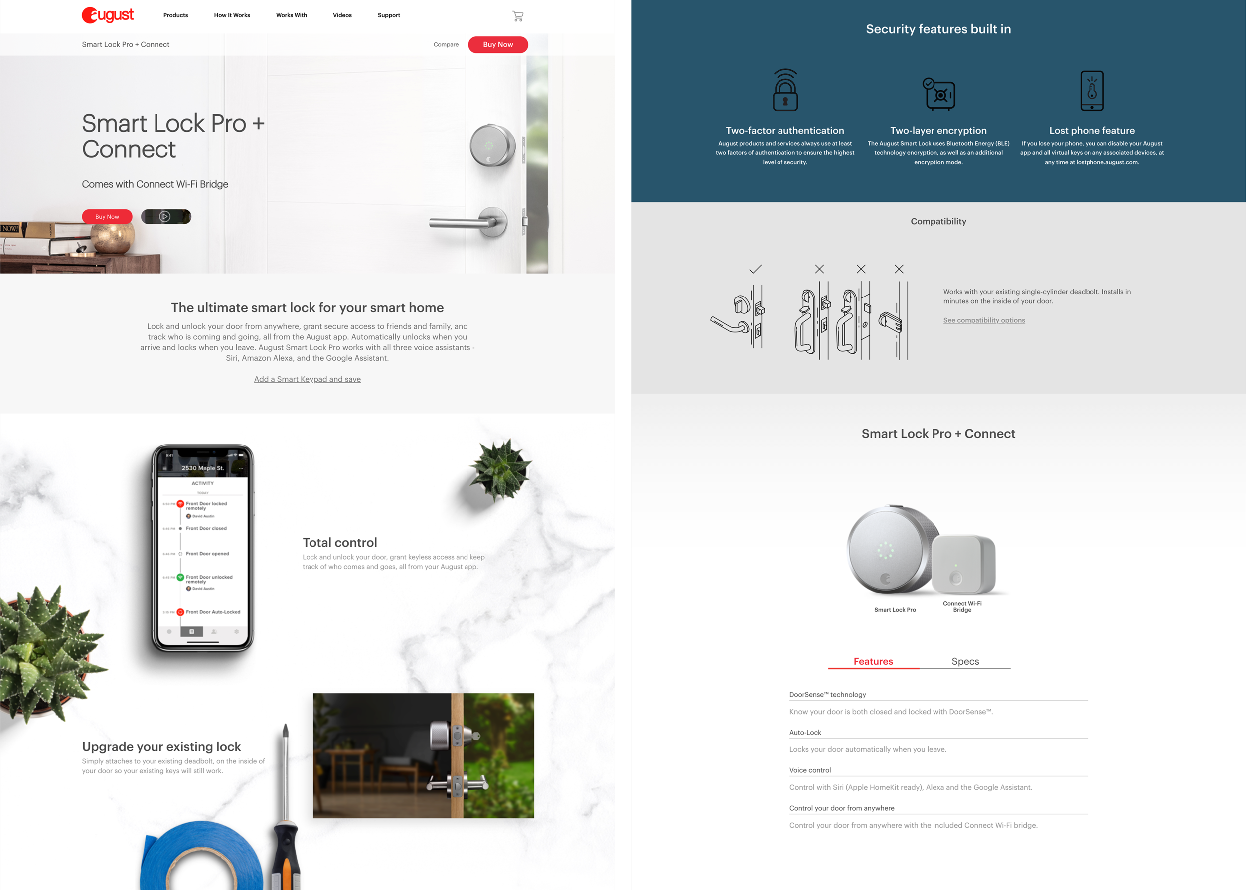 August - Product Page Example