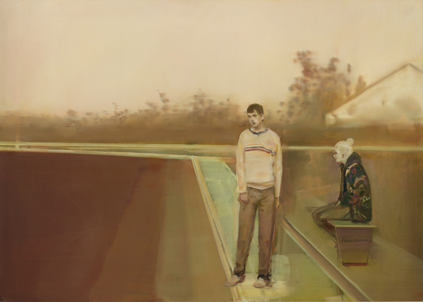 » Freibad « · Öl auf MDF · 115 x 161 cm · 2014