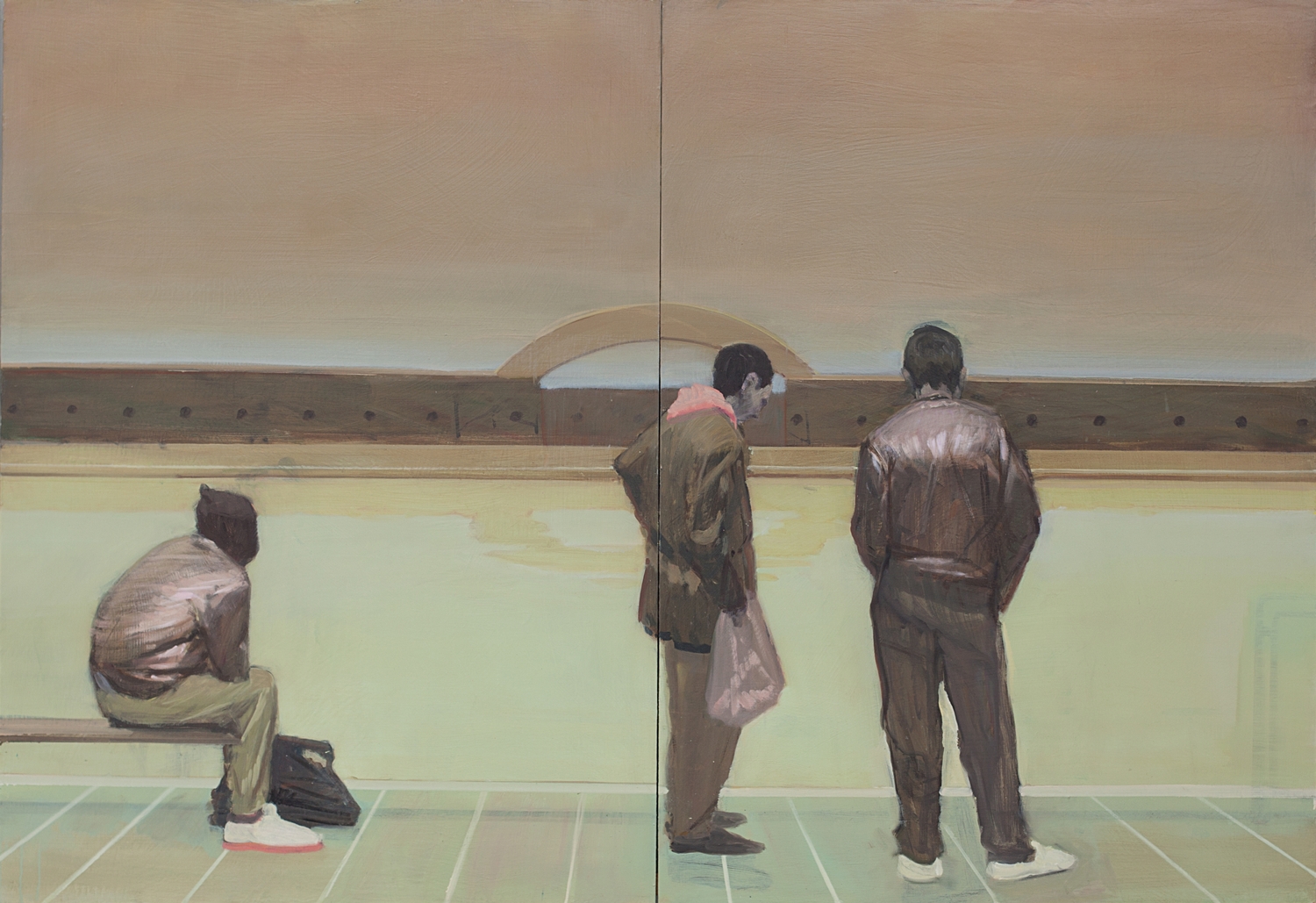 » Freizeittreff « · 130 x 190 cm · Öl auf MDF · 2011