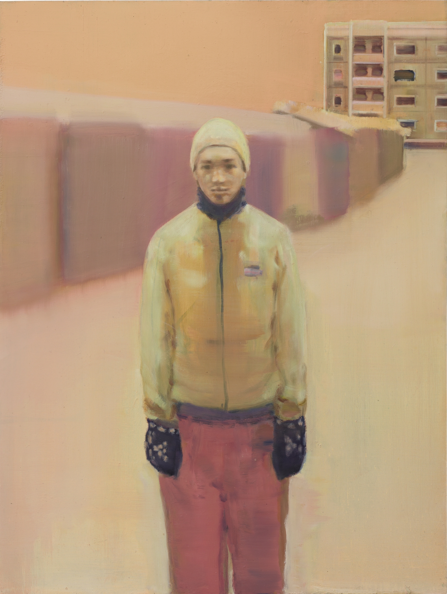 »Junge im Winter« · 100 x 75 cm · Öl auf MDF · 2014