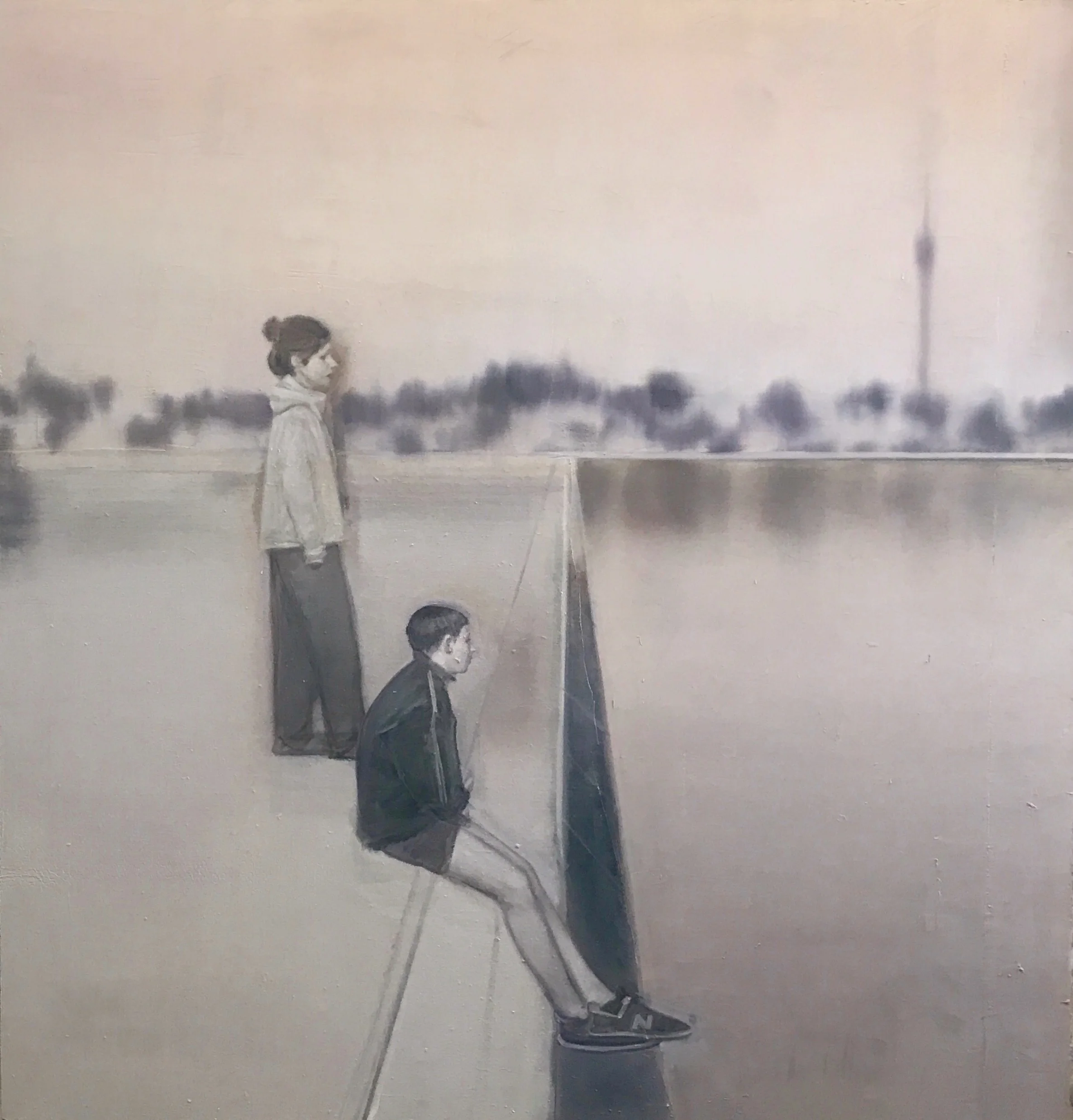 »Loschwitz« · 160 x 153 cm / 63 x 60 1/4 in · oil on wood · 2017