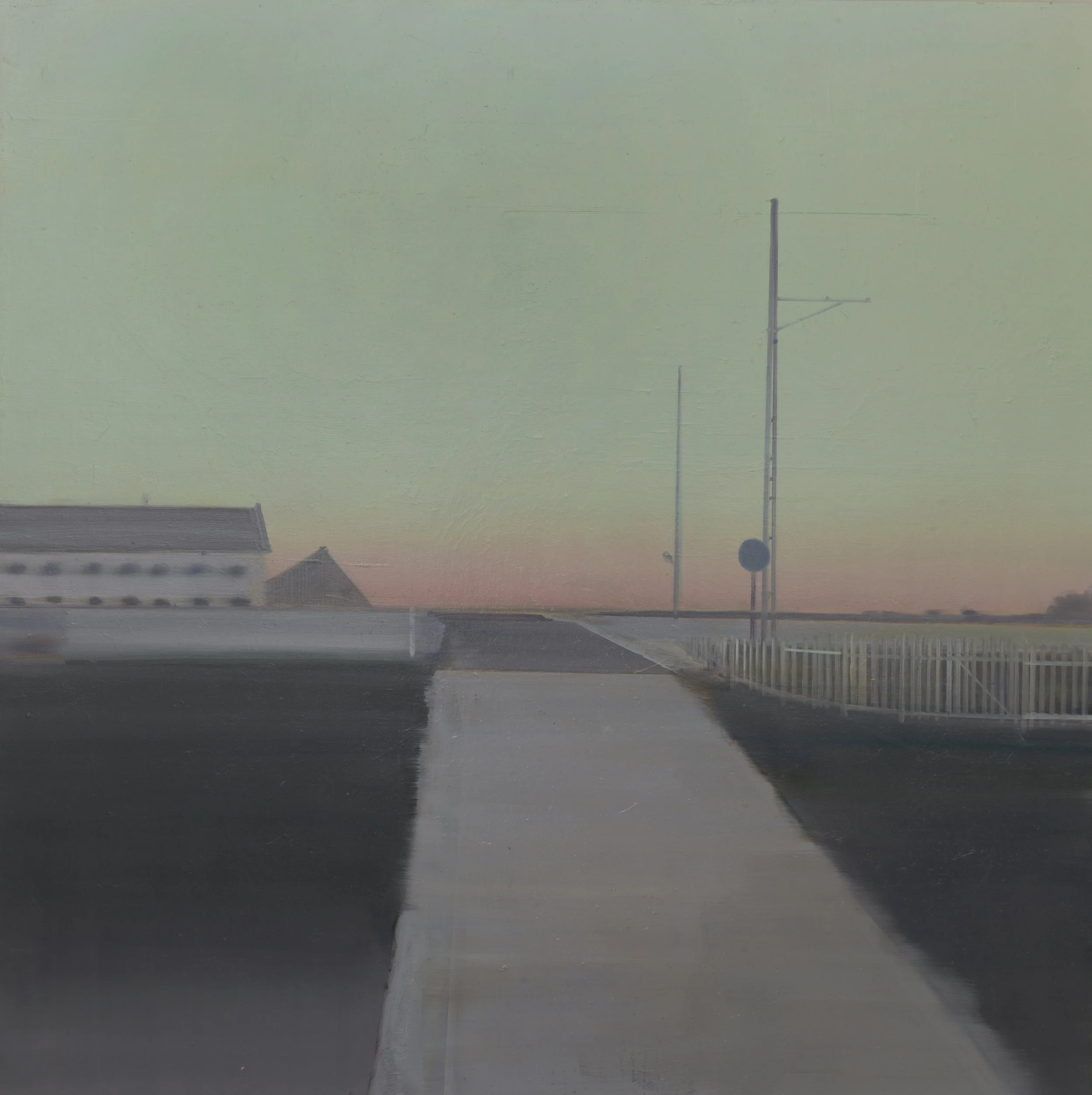 »Abendbild« · 120 x 120 cm / 47 1/4 x 47 1/4 in · oil on wood · 2018
