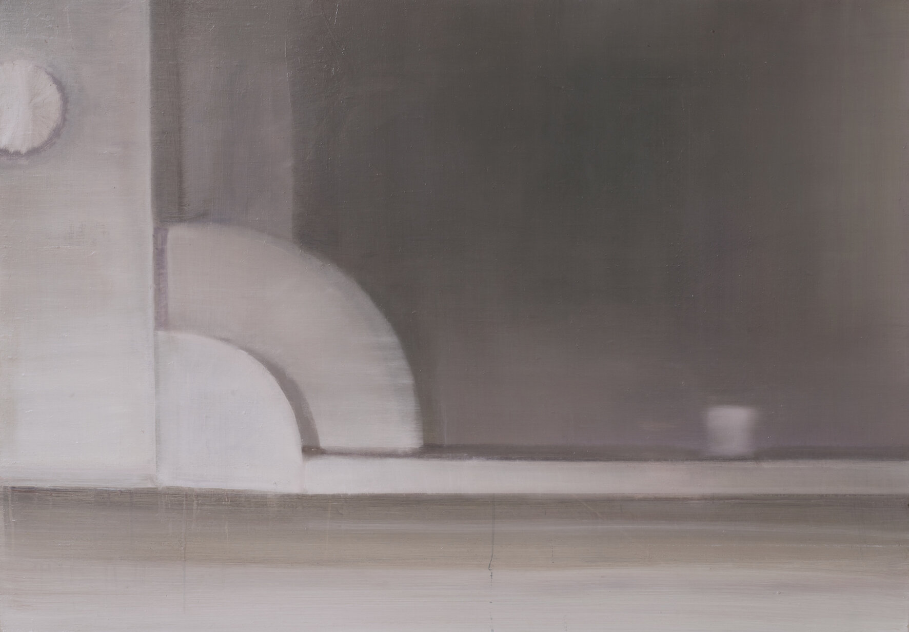 »Bühne nachts« · 80 x 115 cm · Öl auf Holz · 2021