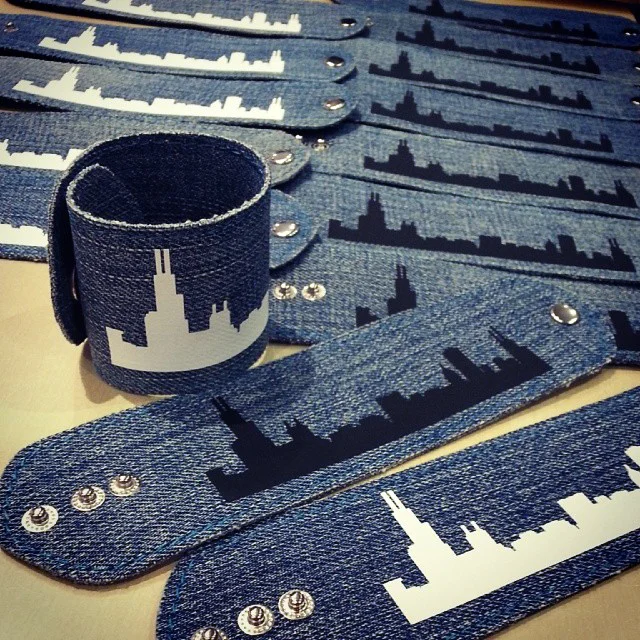 Skyline Upcycled Denim Cuff