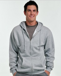 TULTEX 0331 ZIP: 8.0 oz., 80% ringspun cotton / 20% polyester jersey lined hood