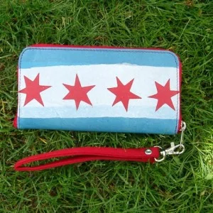 Chicago Flag Wristlet