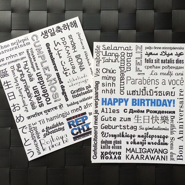 Made more Birthday Languages cards.